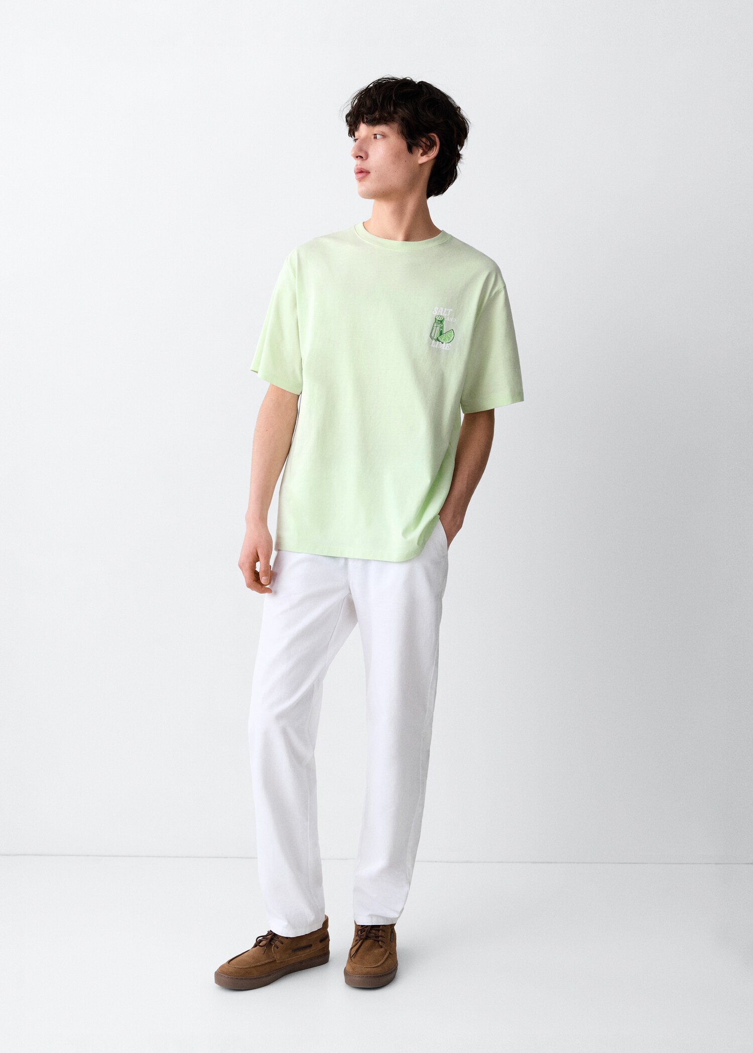 Printed cotton-blend t-shirt - General plane