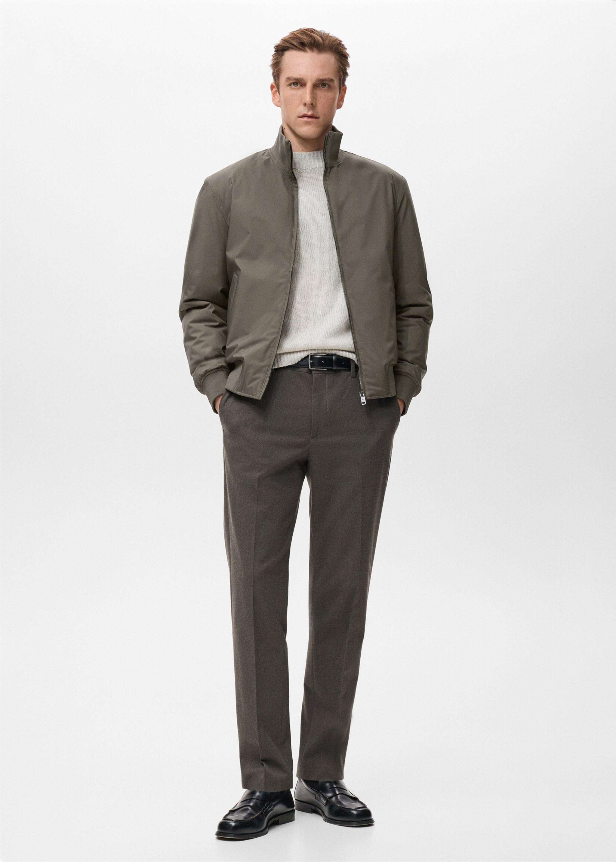 Veste bomber résistante à l’eau - Plan général, Kaki. Ref: 27021181-00.