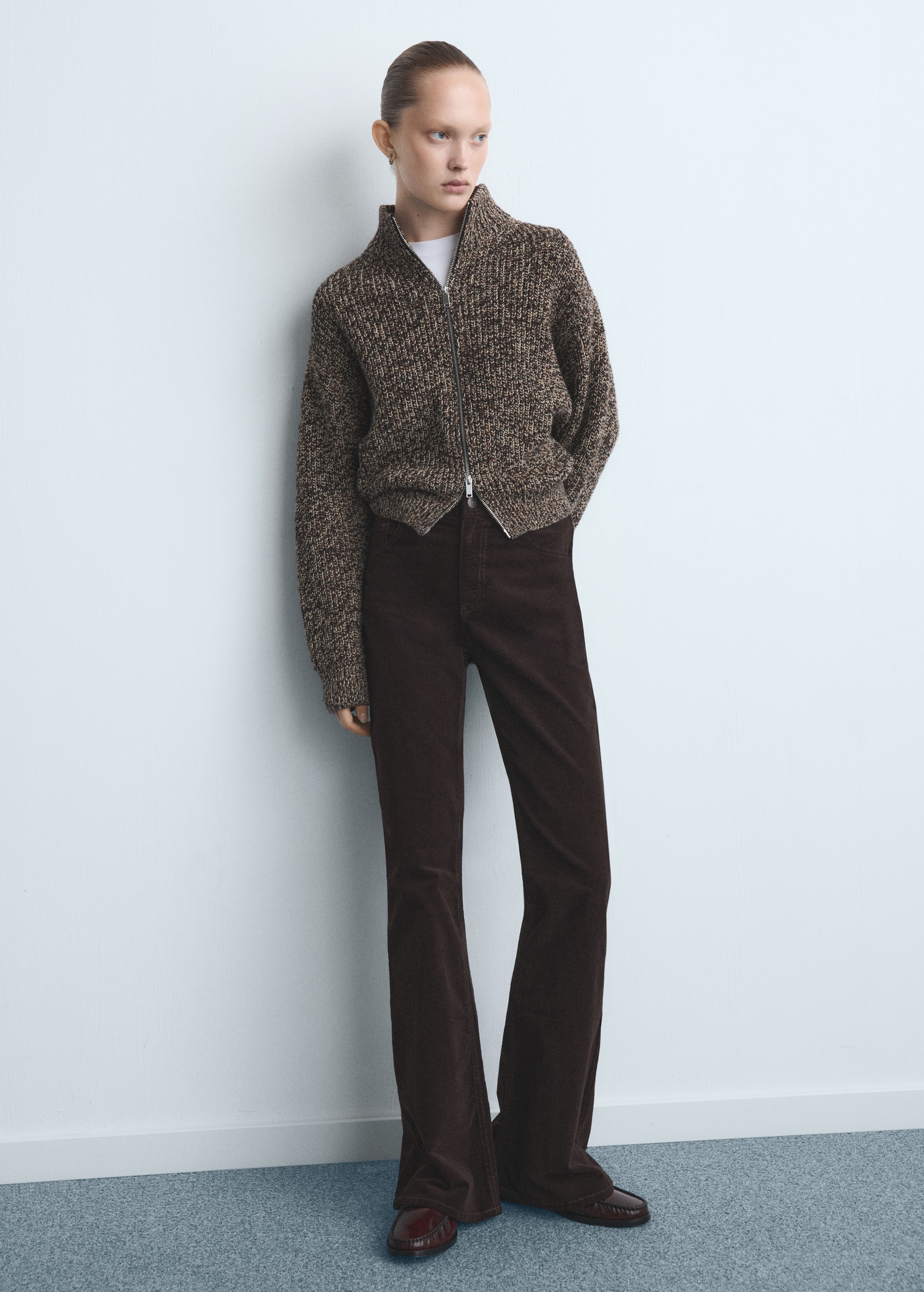 Velvet flared jeans - General plane