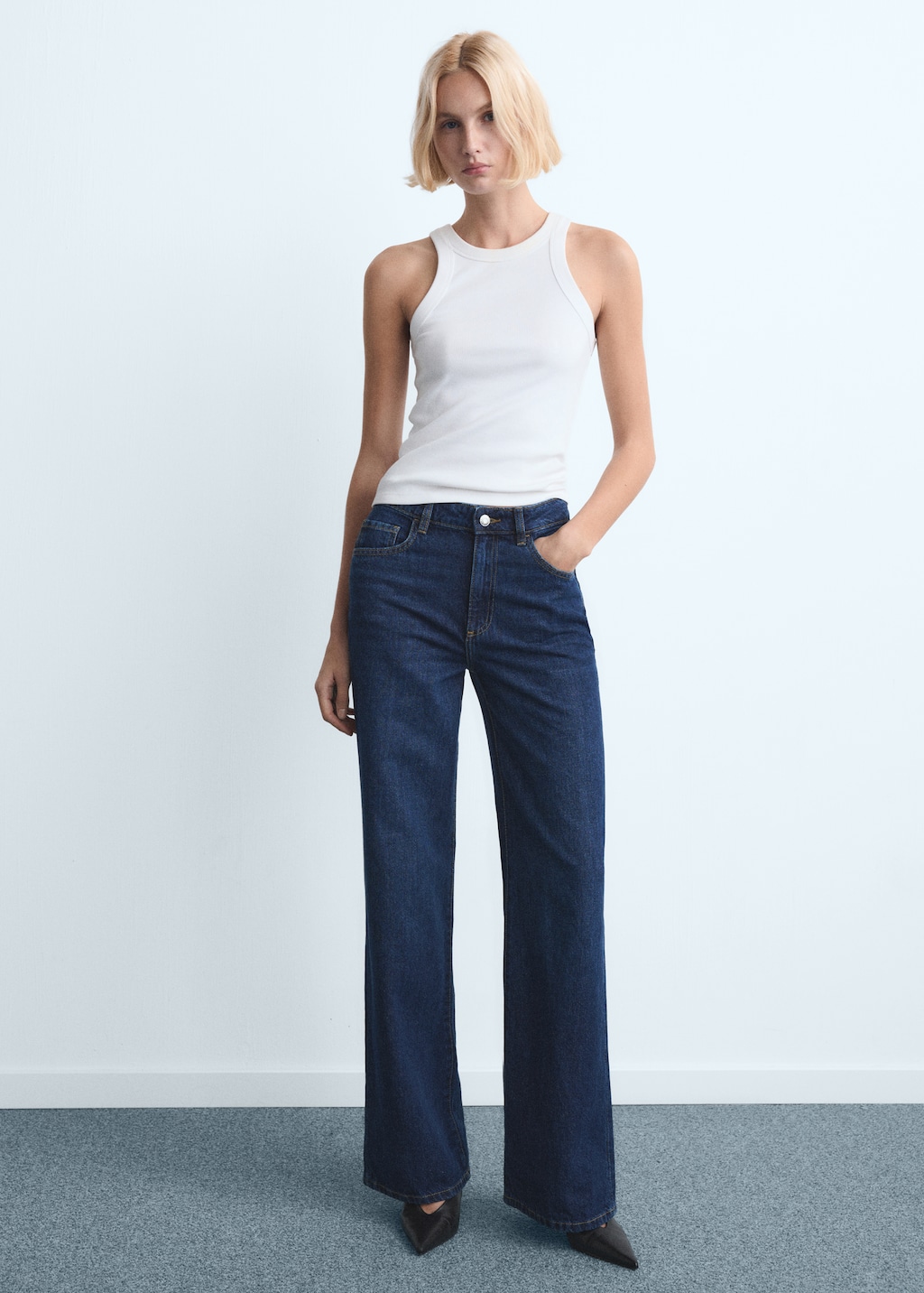 Mango Danila high-waisted wide leg jeans