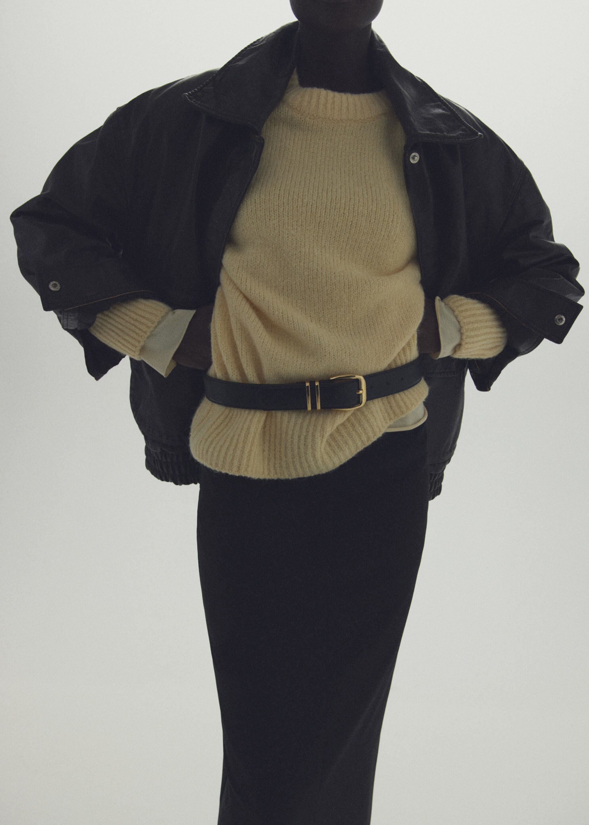 Square buckle belt - General plane, Black. Ref: 27021216-00.