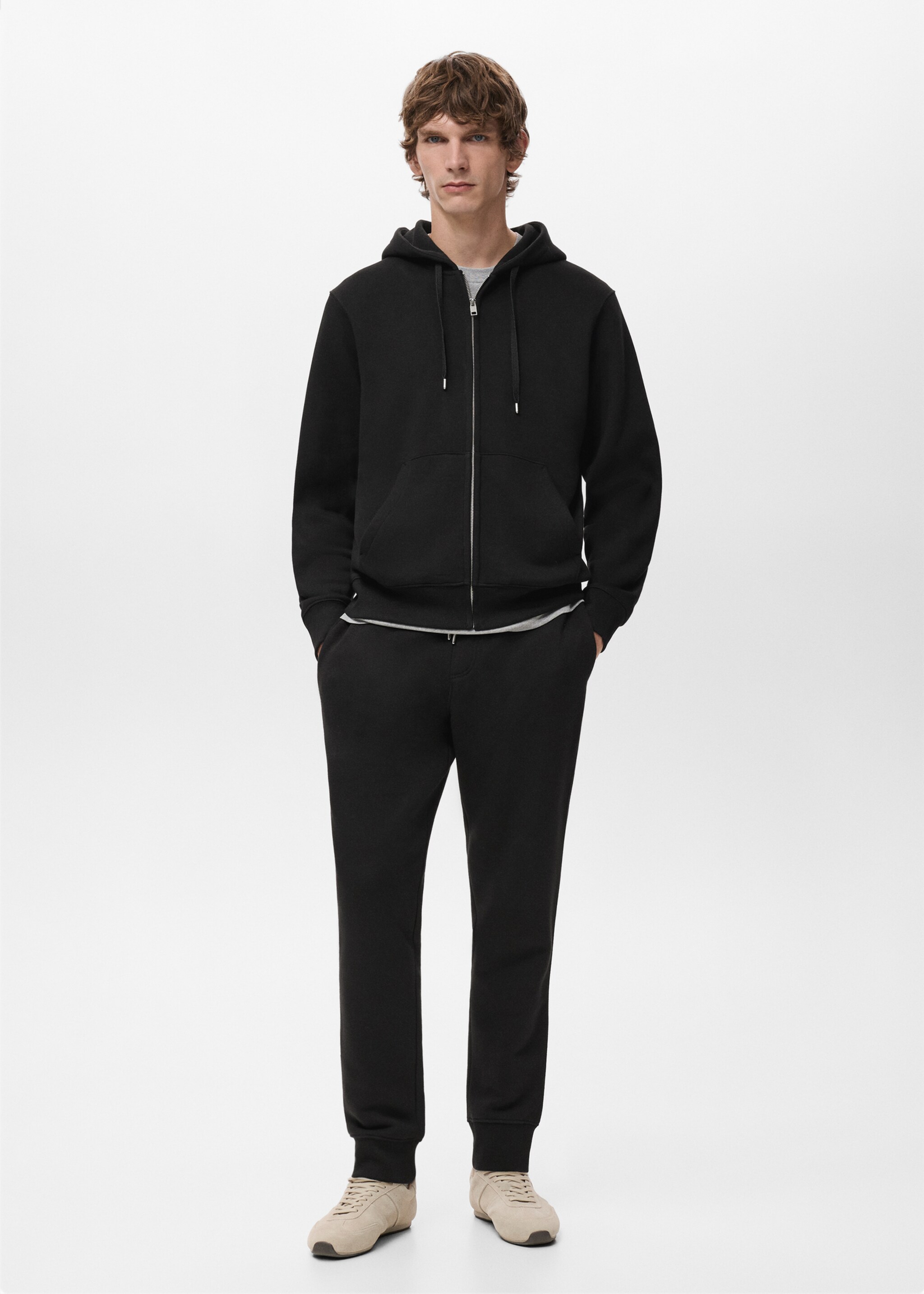 Zipped hoodie - General plane, Black. Ref: 27021264-00.