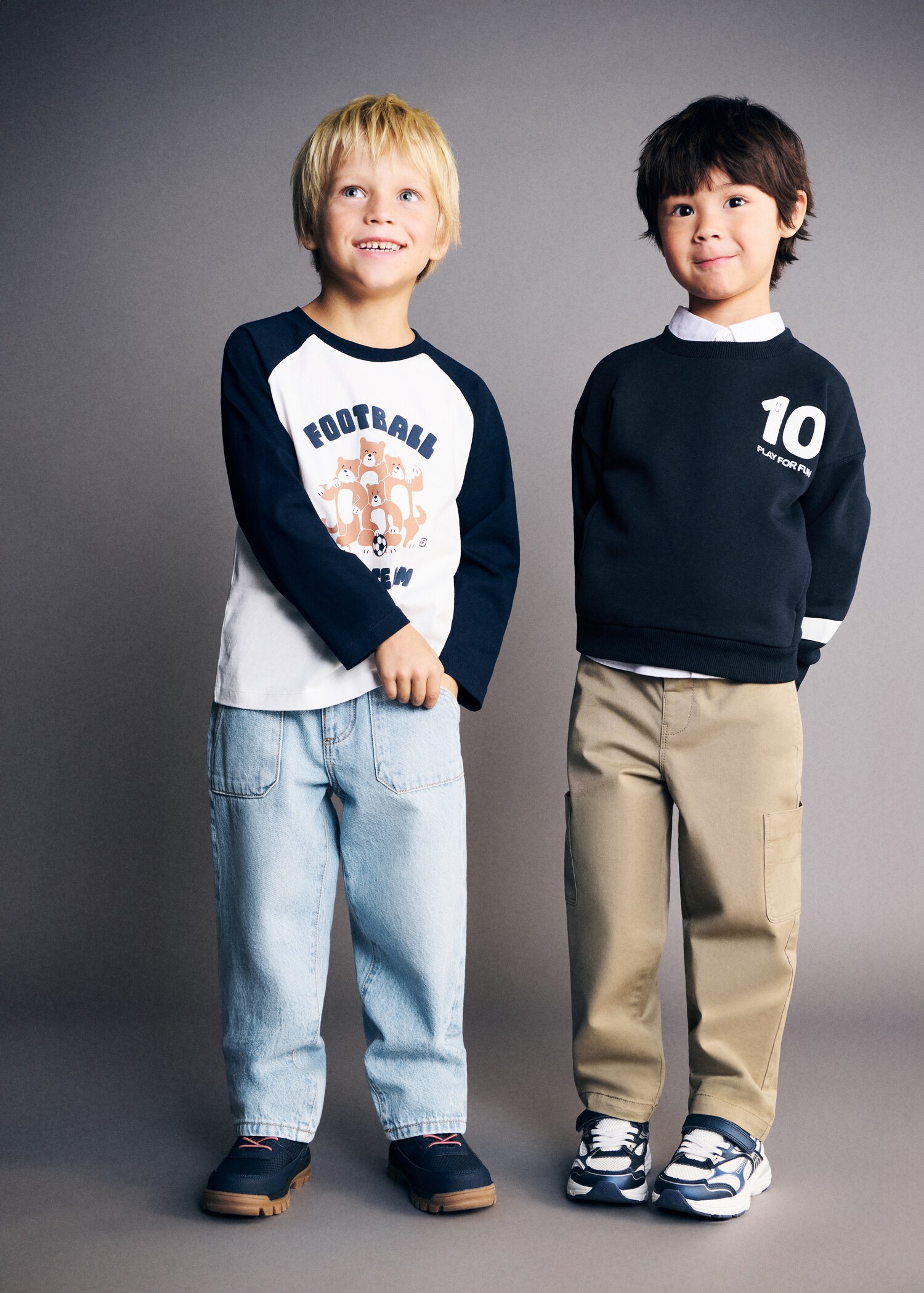 Gemustertes Baumwoll-Sweatshirt - Allgemeine Ansicht