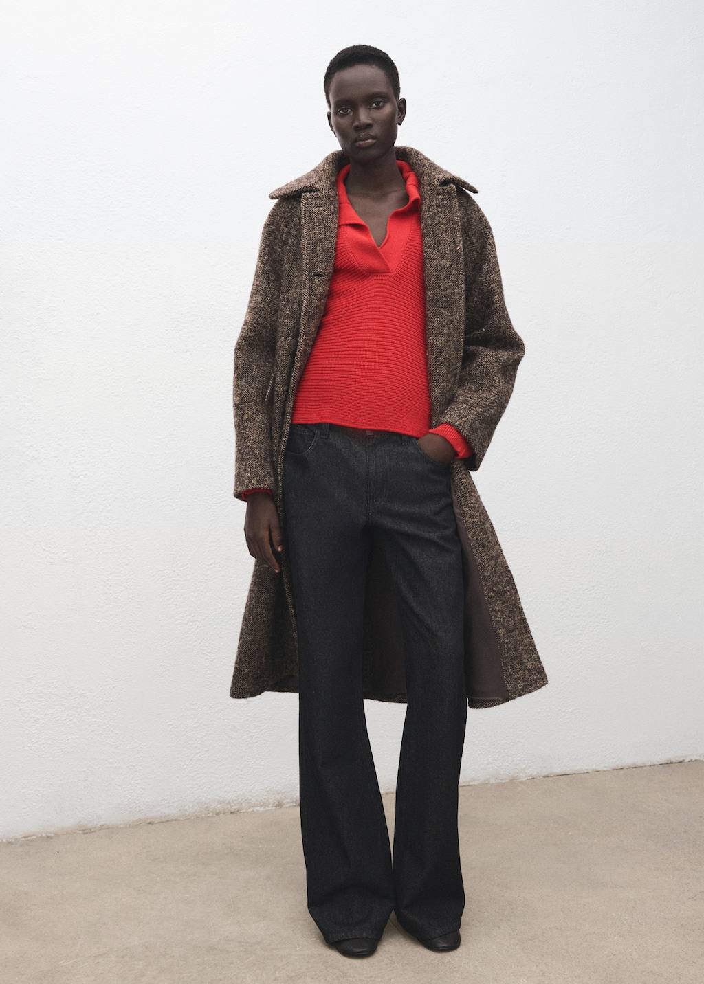 Mango Polo-neck ribbed sweater