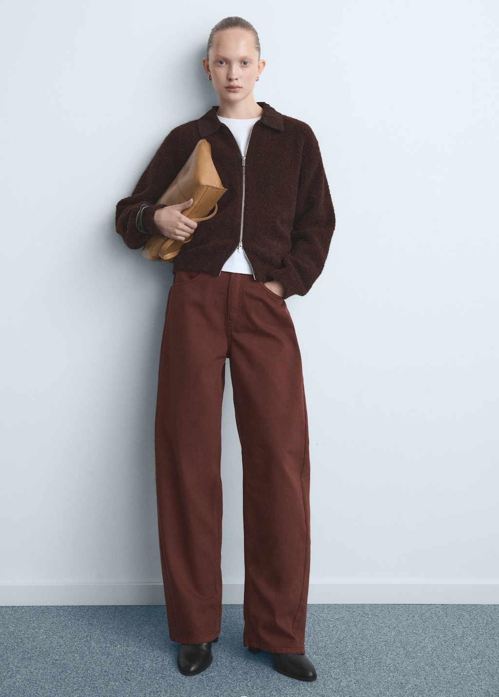 Mango Mid-rise balloon jeans