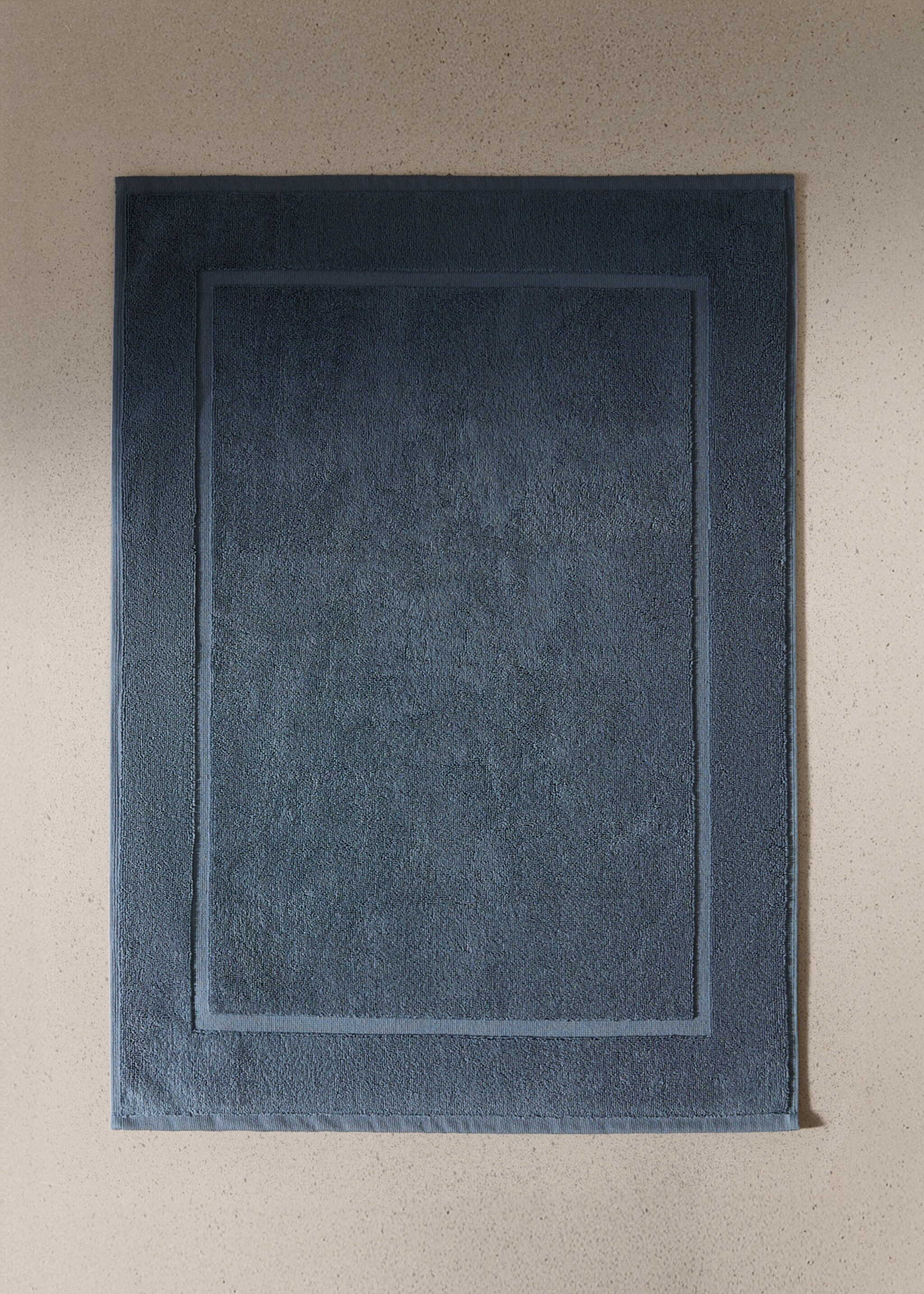 Badmat 100% katoen - Overzichtstekening, Indigoblauw. Ref: 27021536-00.