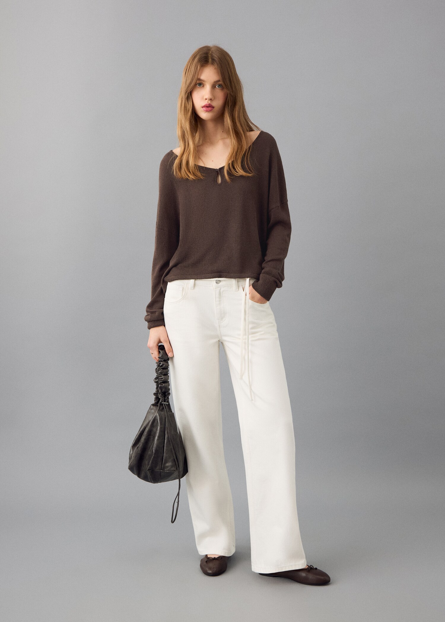 Pull-over maille ouvertures - Plan général