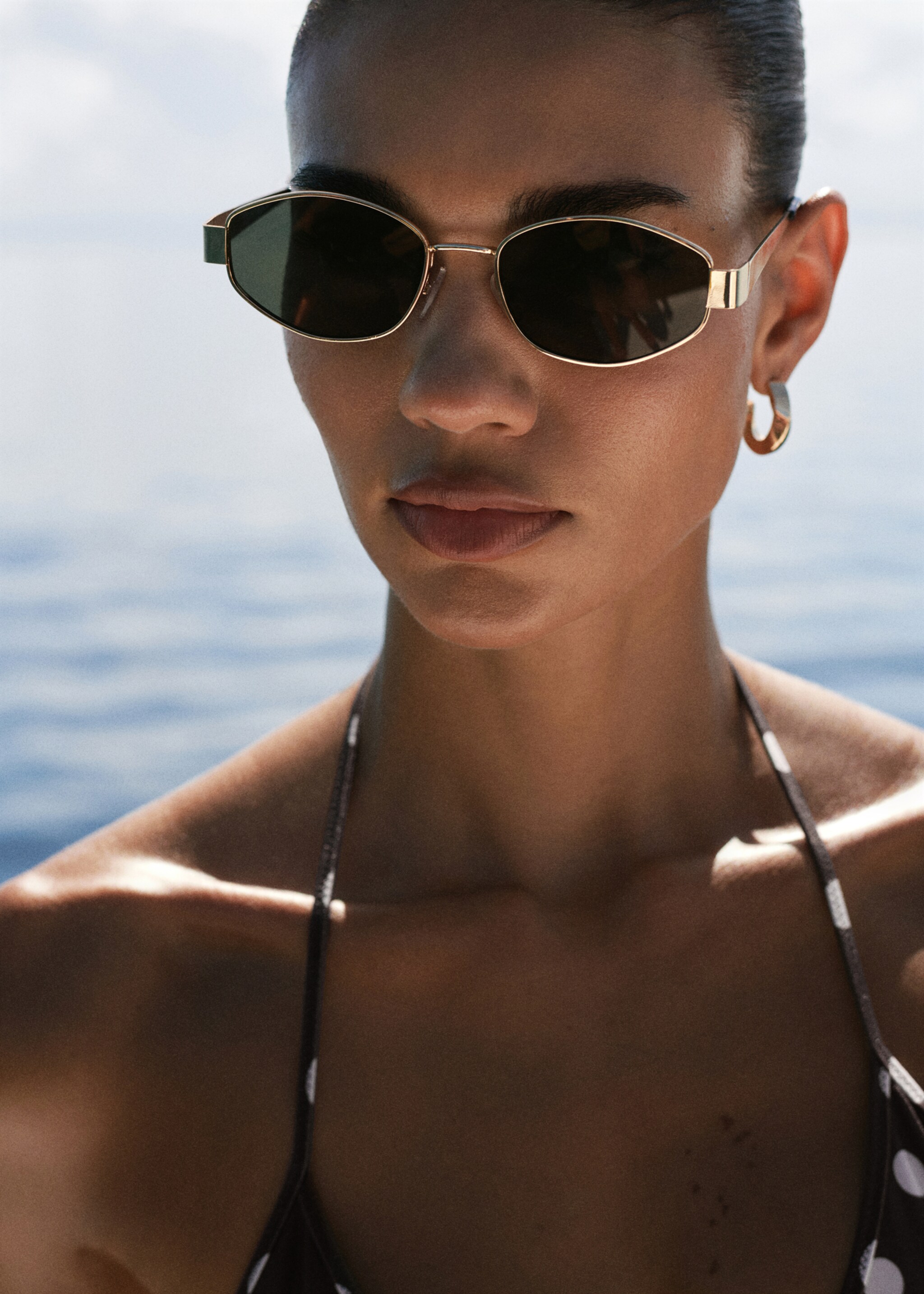 Metallic frame sunglasses - General plane, Gold. Ref: 27022893-00.