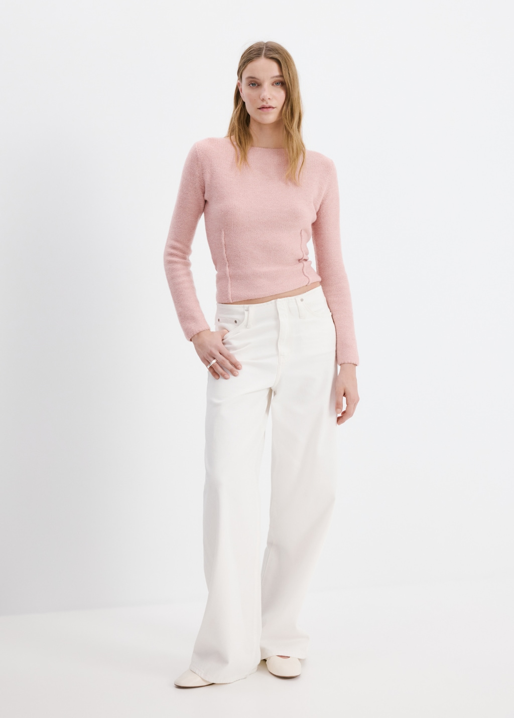 Mango Knitted sweater with seams