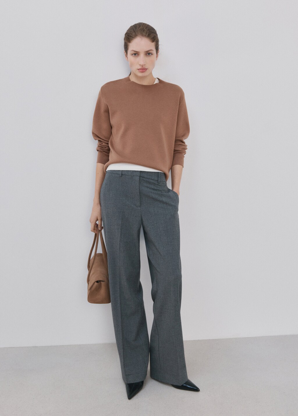 Mango Round-neck knitted sweater