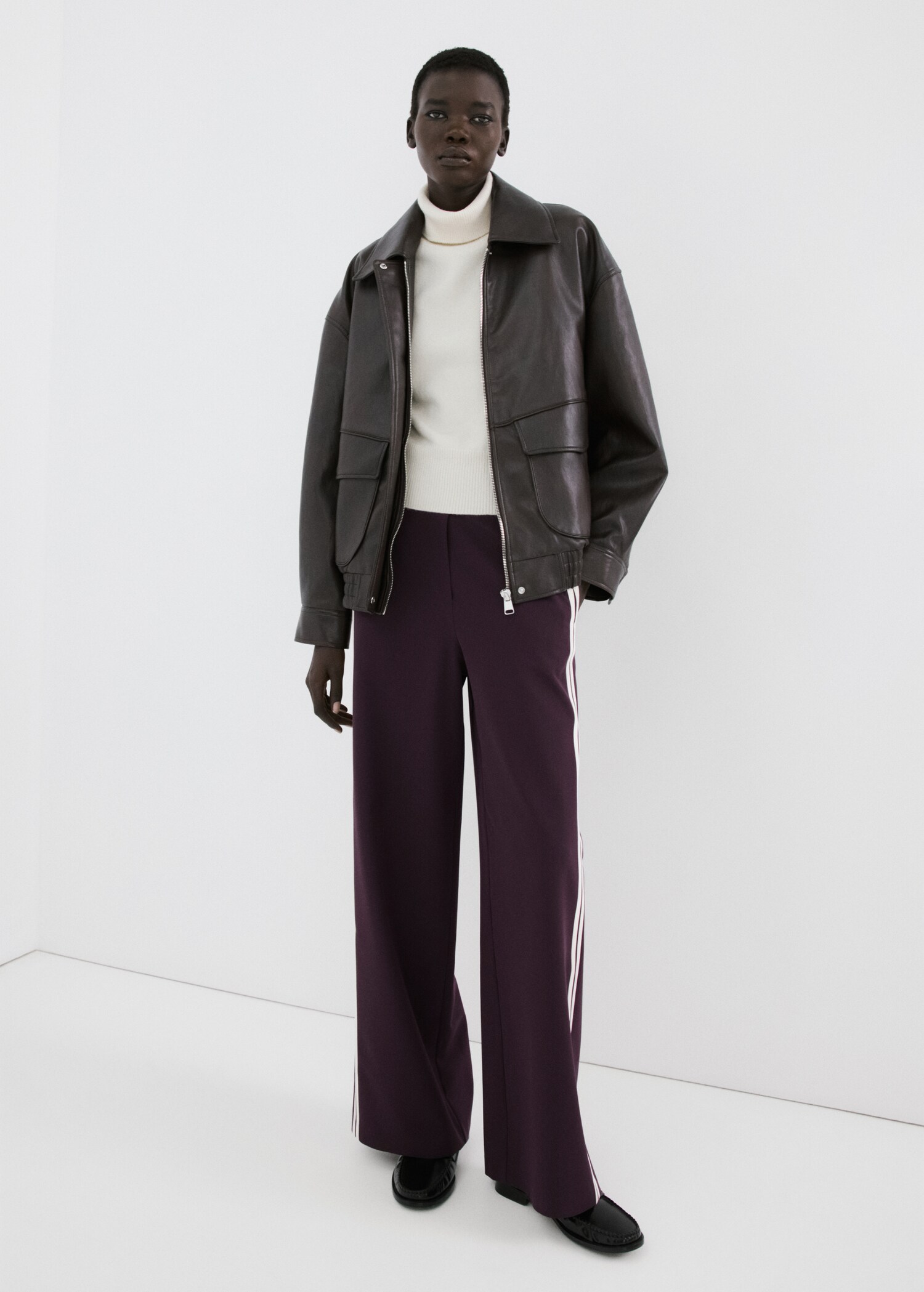 Pantalon combiné rayures - Plan général