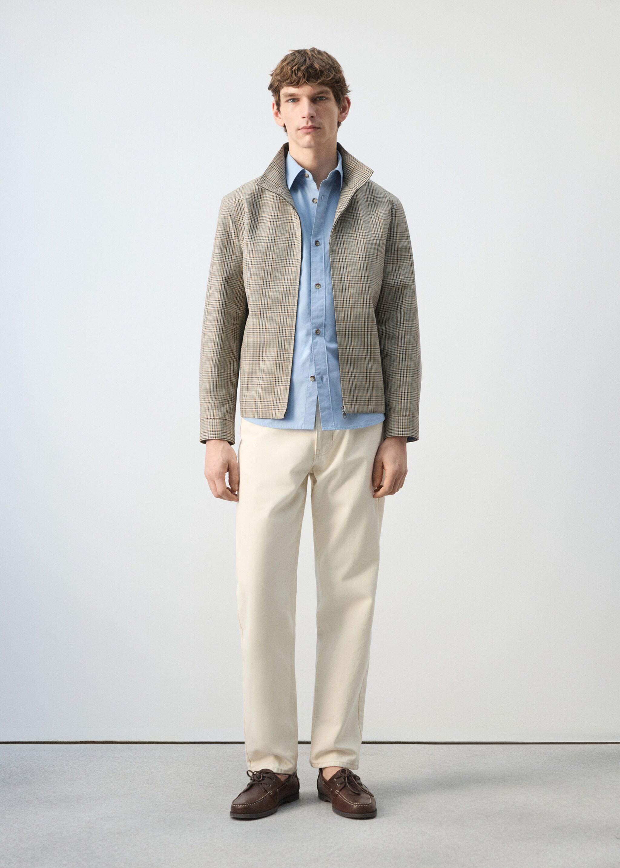 Prince of Wales zip jacket - General plane, Grey. Ref: 27024410-00.