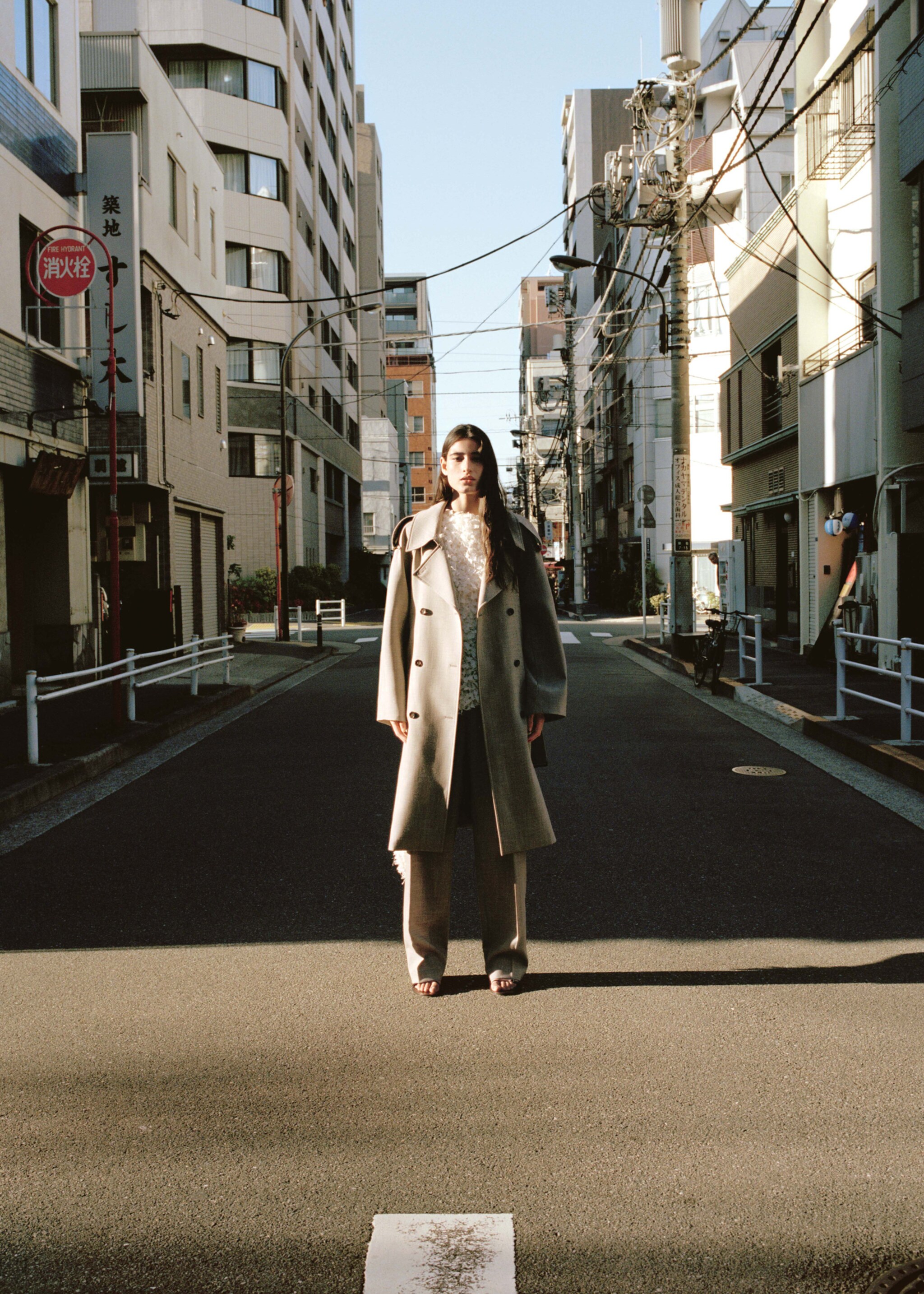 Double-breasted trench 100% wool - General plane, Grey. Ref: 27024447-00.