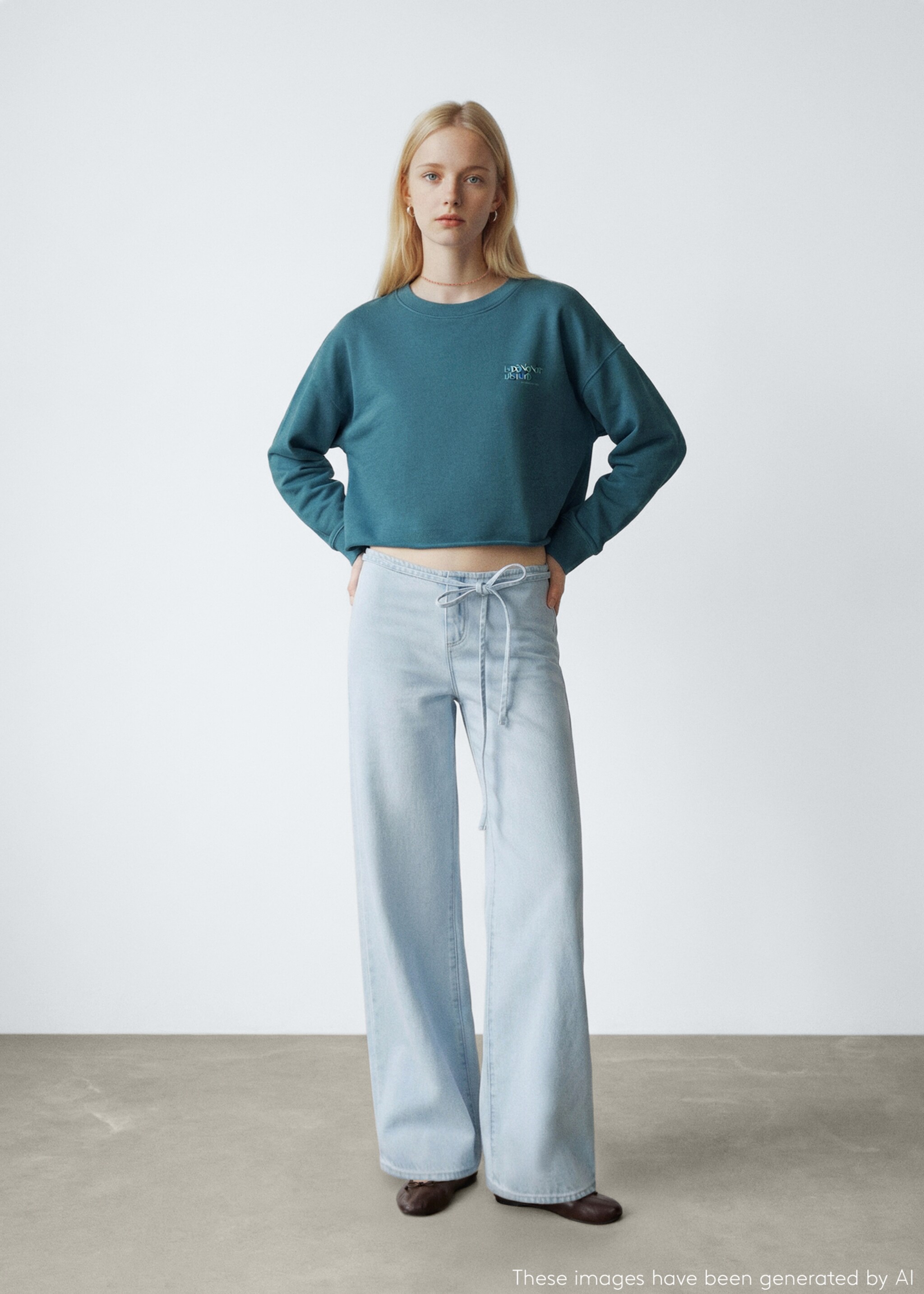 Printed cotton sweatshirt - General plane, Petrol Blue. Ref: 27024778-00.