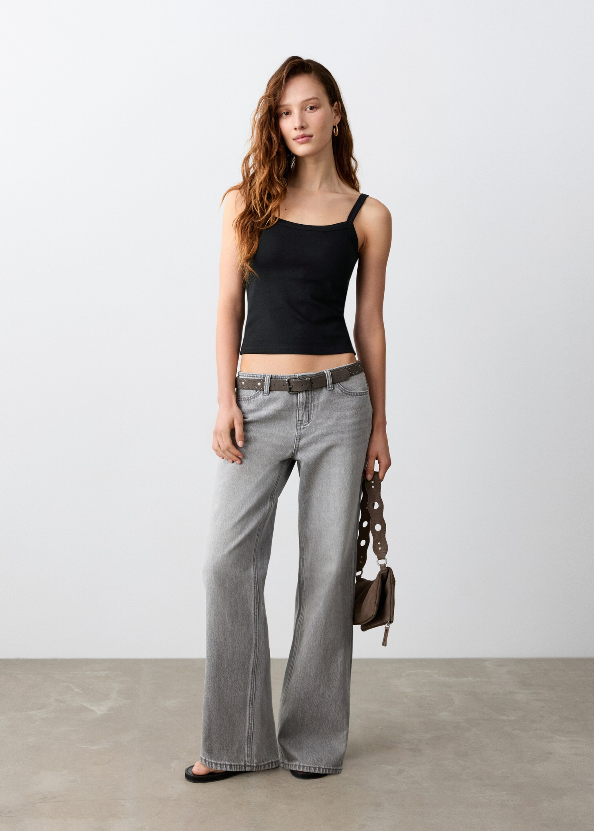 توب قطني بدون أكمام - رؤية عامة, أسود. Ref: 27024779-00.