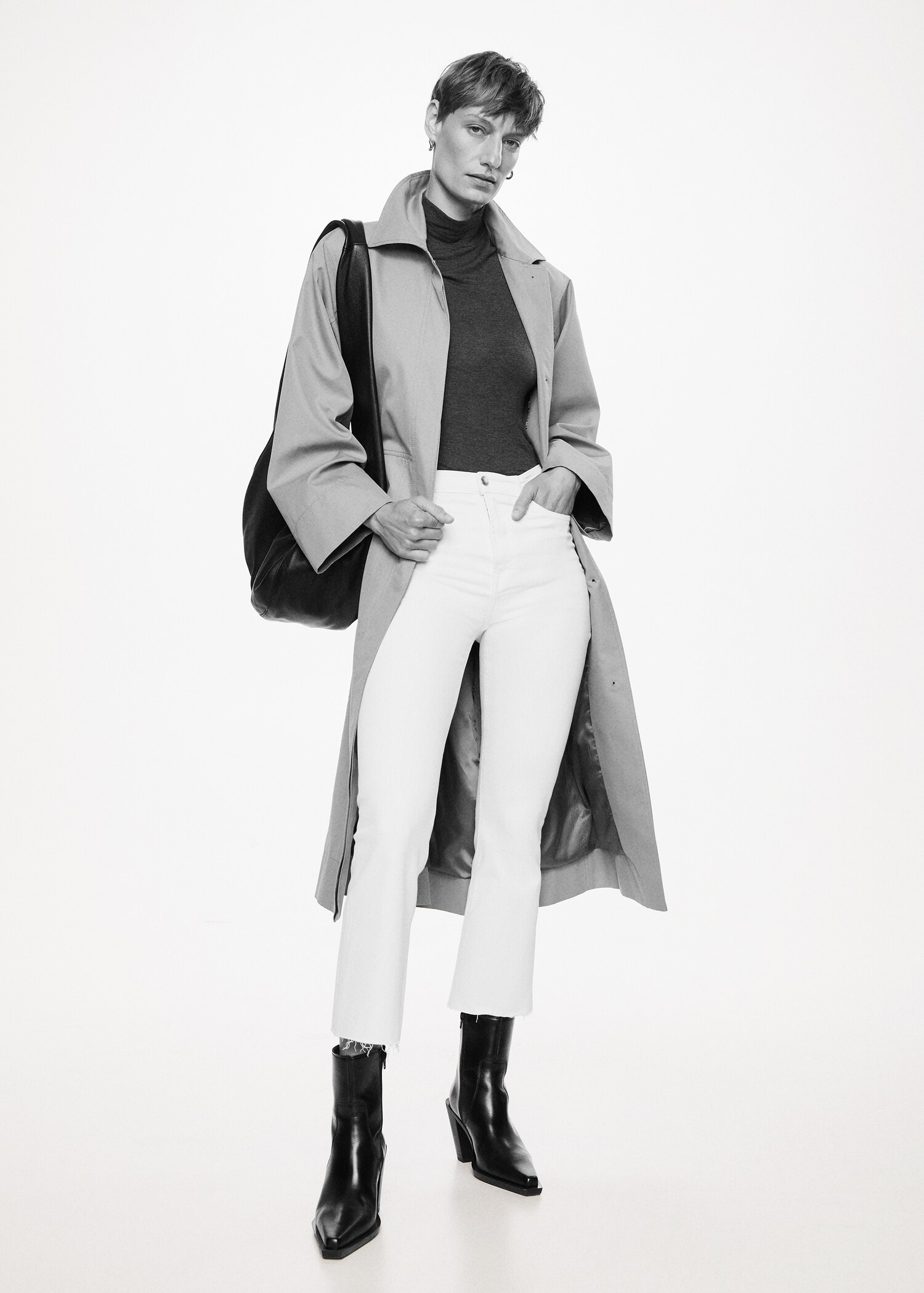 High-waist bootcut jeans - General plane