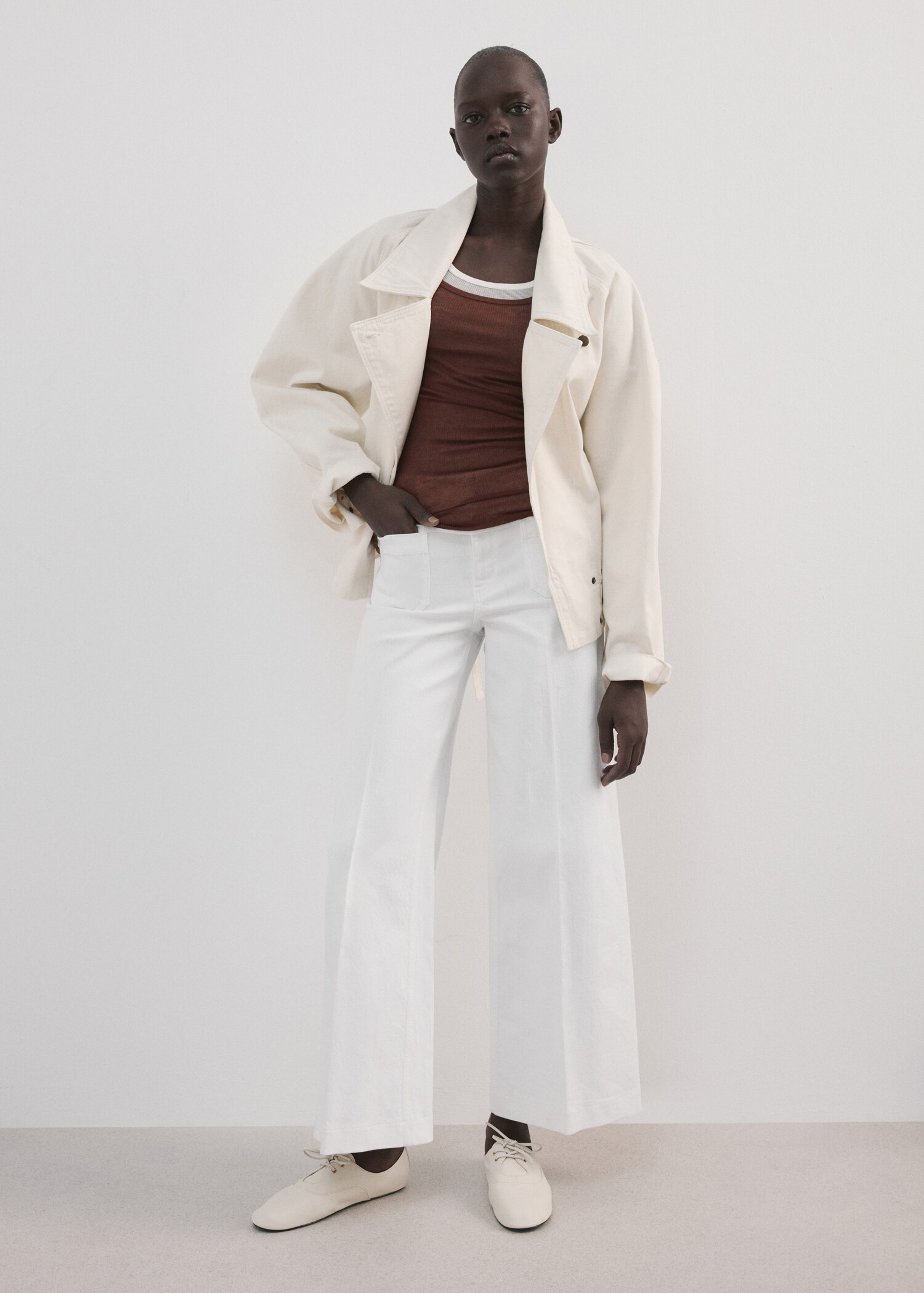 Jeans wide leg bolsillos - Plano general