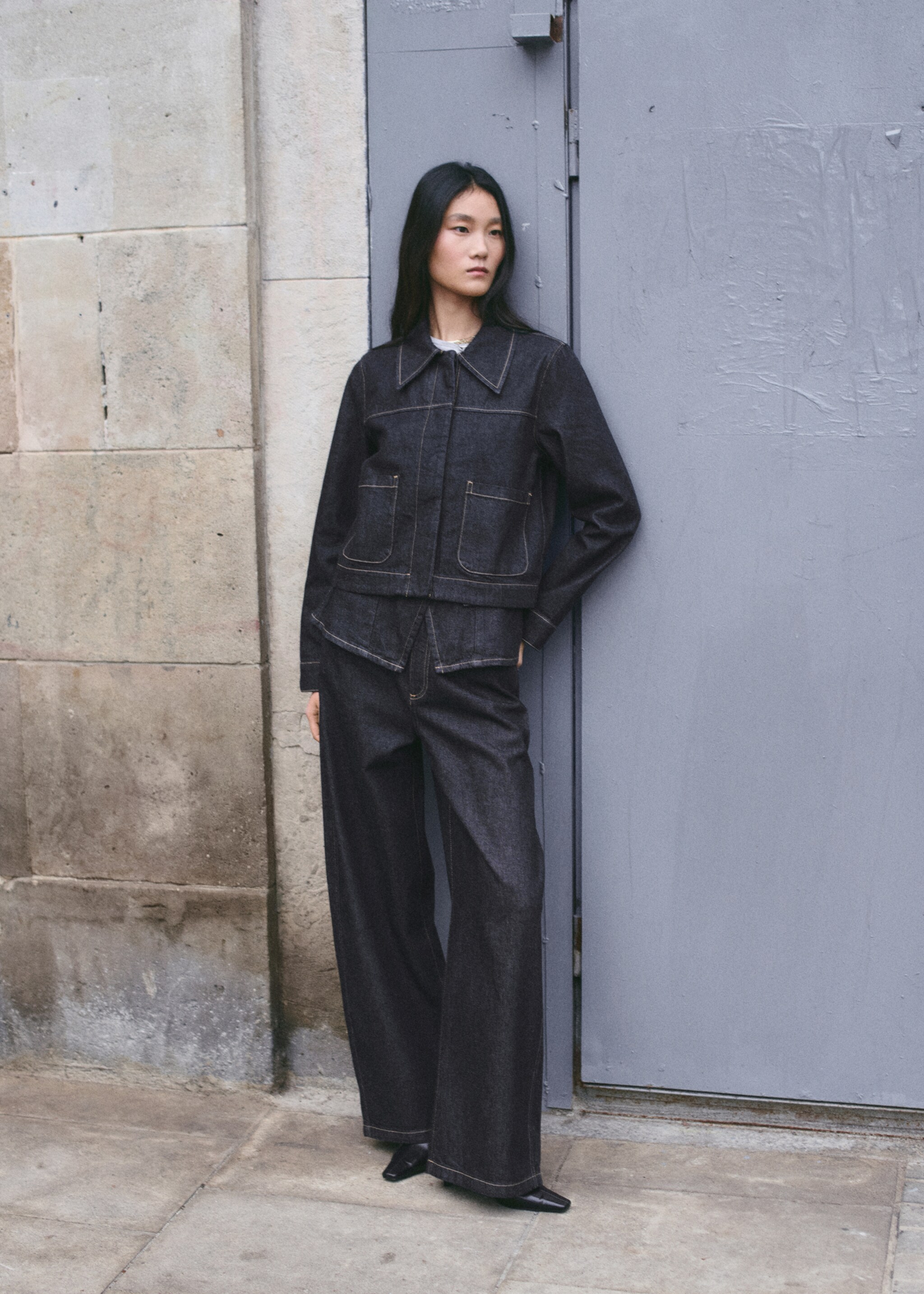 Mid-rise balloon jeans - General plane, Open Blue. Ref: 27025828-00.