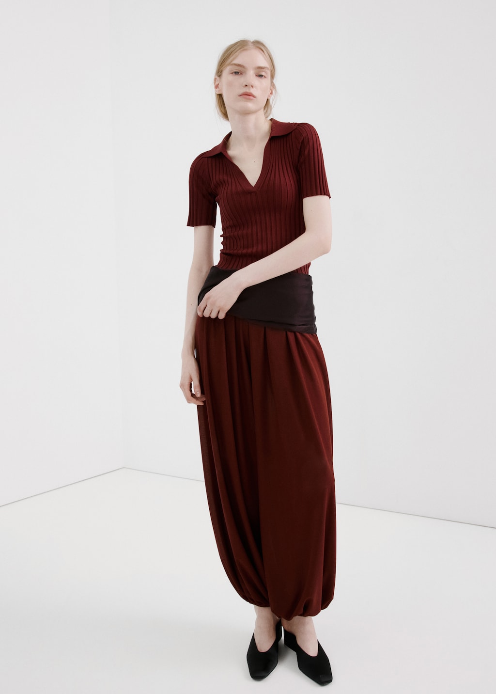 Mango V-neck knit sweater