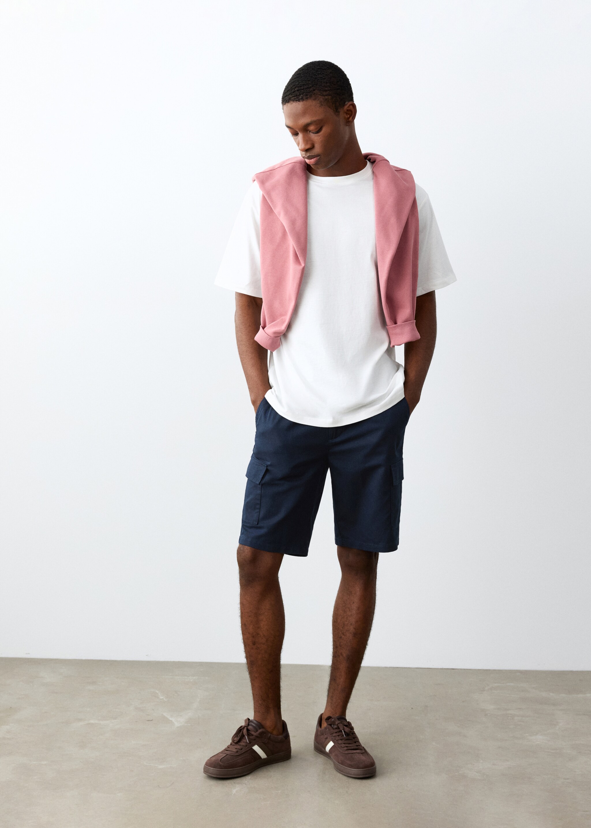 카고 포켓 버뮤다 쇼츠 - 일반 평면도, 네이비. Ref: 27025935-00.