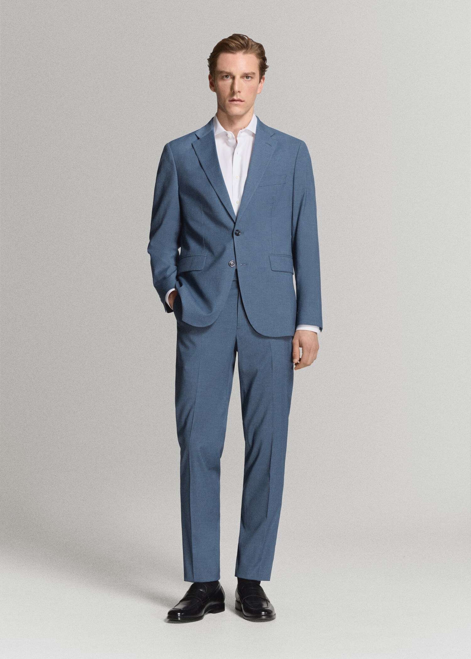 Milan slim-fit suit jacket - General plane