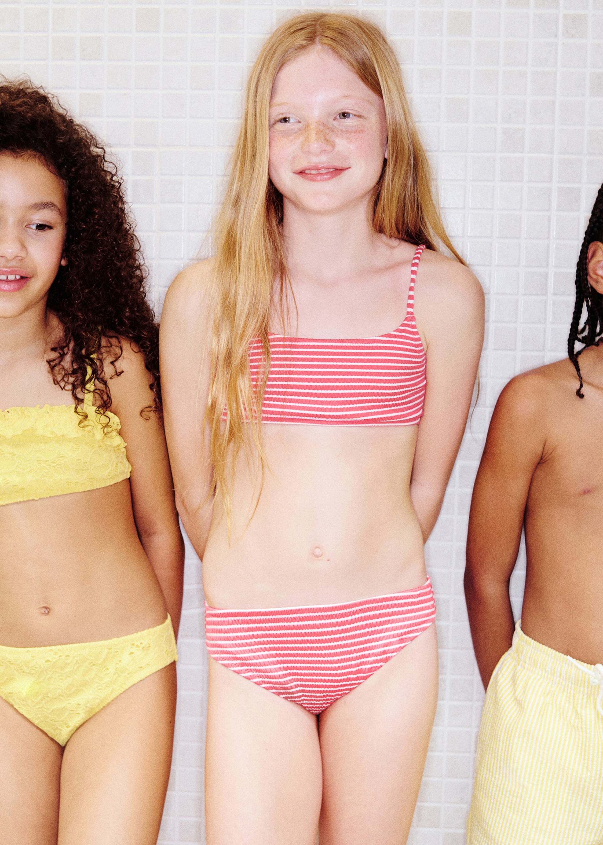 Striped textured bikini - General plane, Pink. Ref: 27025958-00.