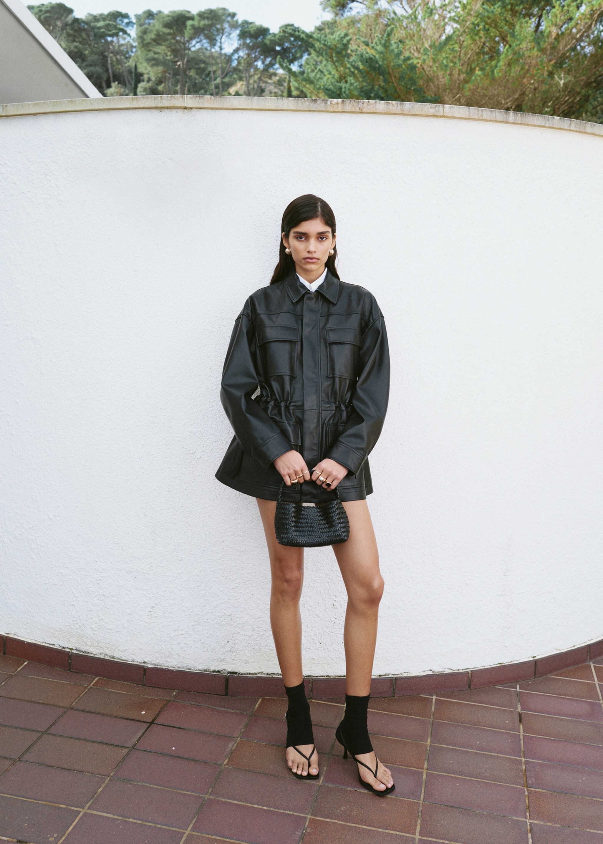 Braided handbag - General plane, Black. Ref: 27025977-00.