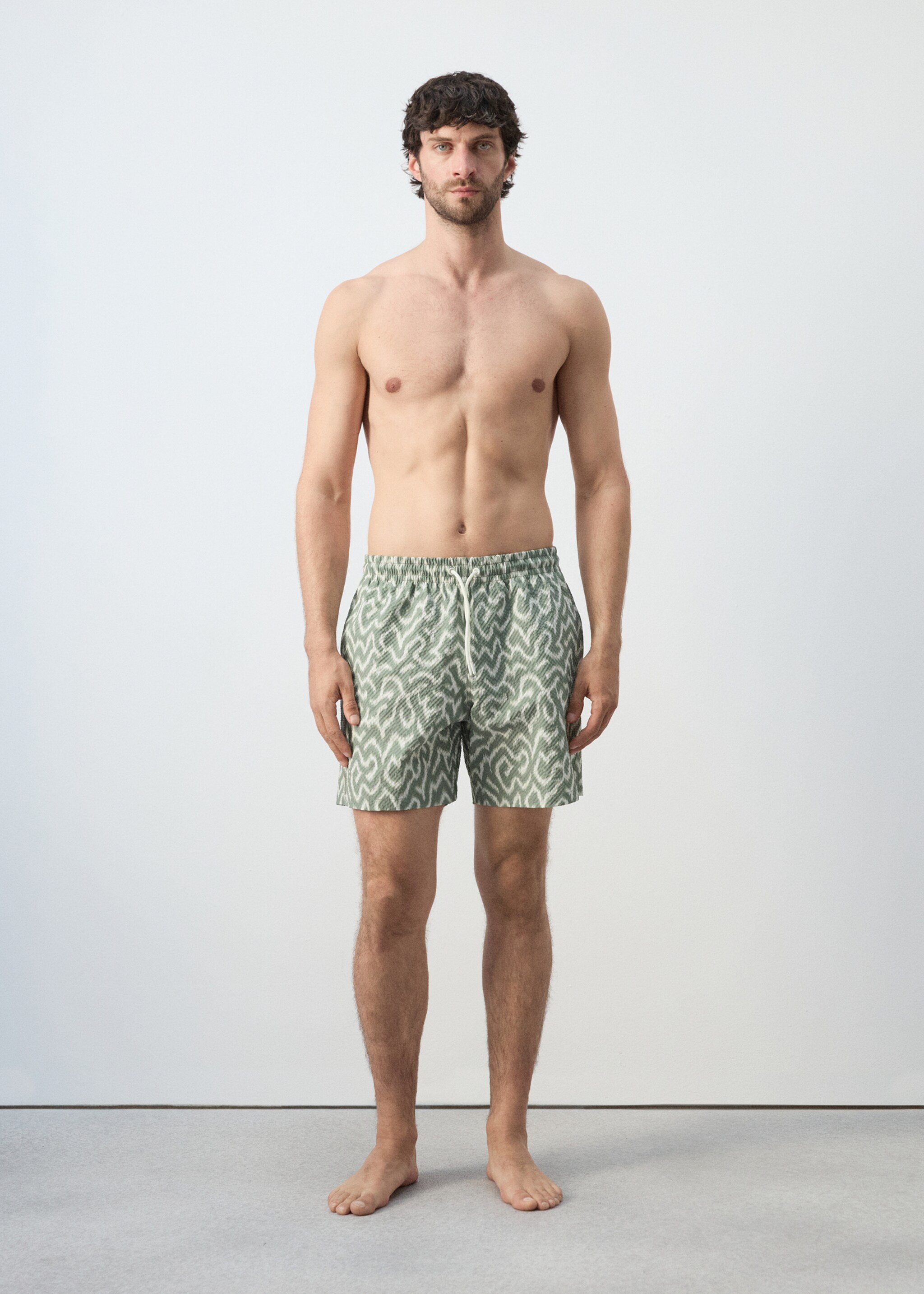Swimming trunks camu - General plane, Khaki. Ref: 27026002-00.
