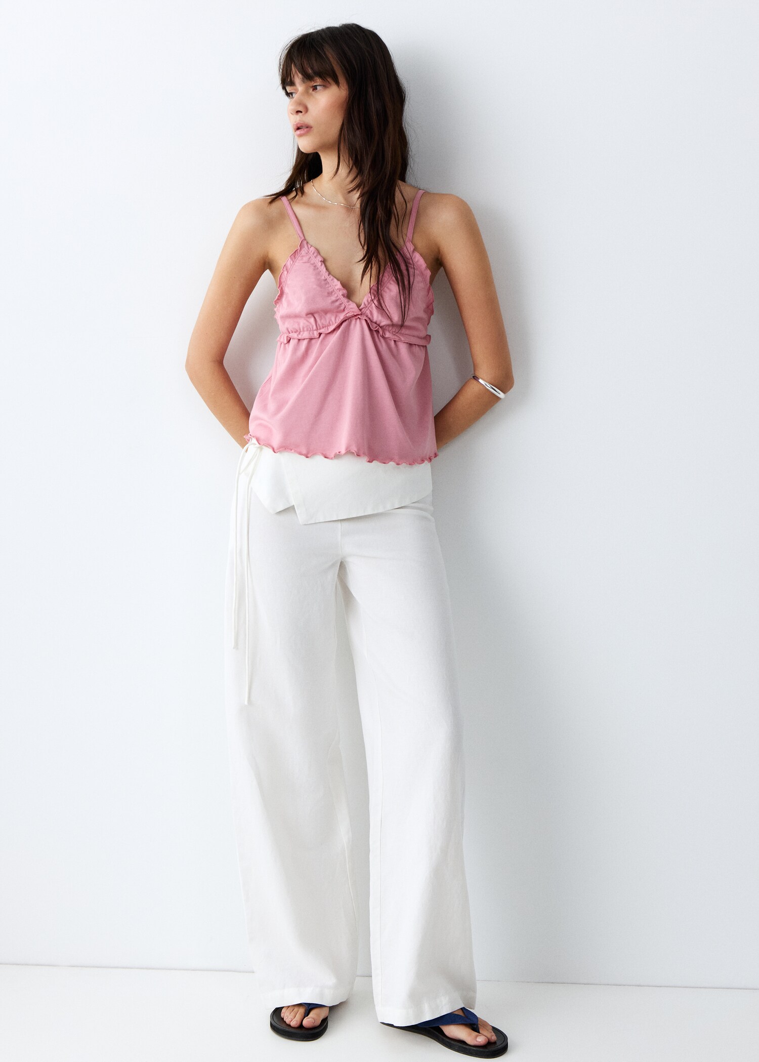 Cotton top with straps - General plane