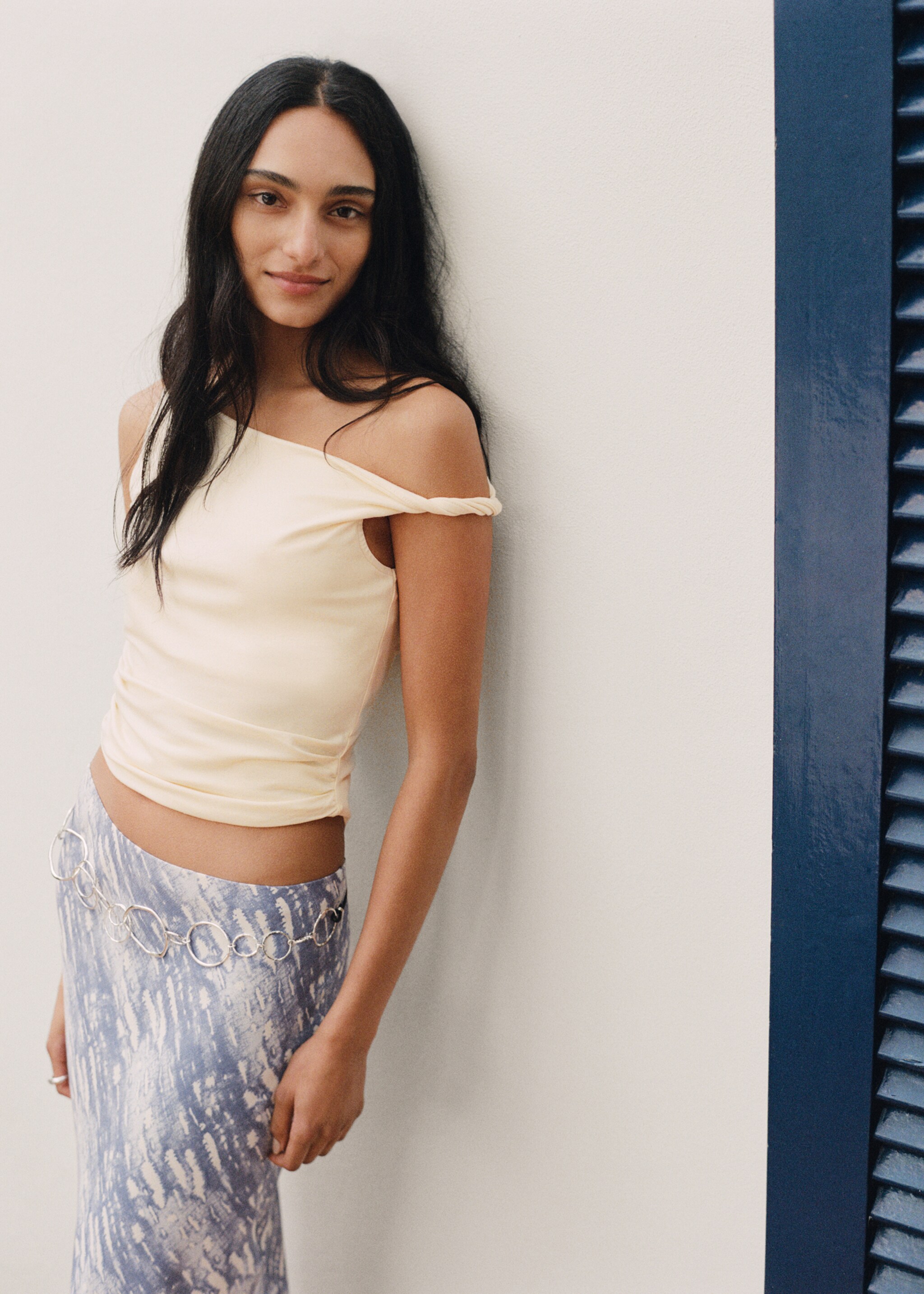 Top col bateau - Plan général, Jaune pastel. Ref: 27026744-00.