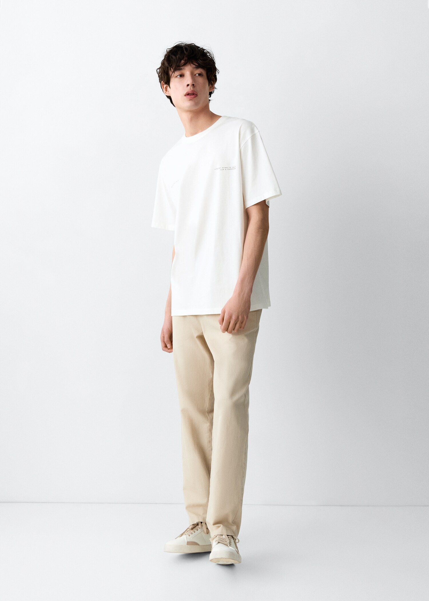 Printed cotton-blend t-shirt - General plane