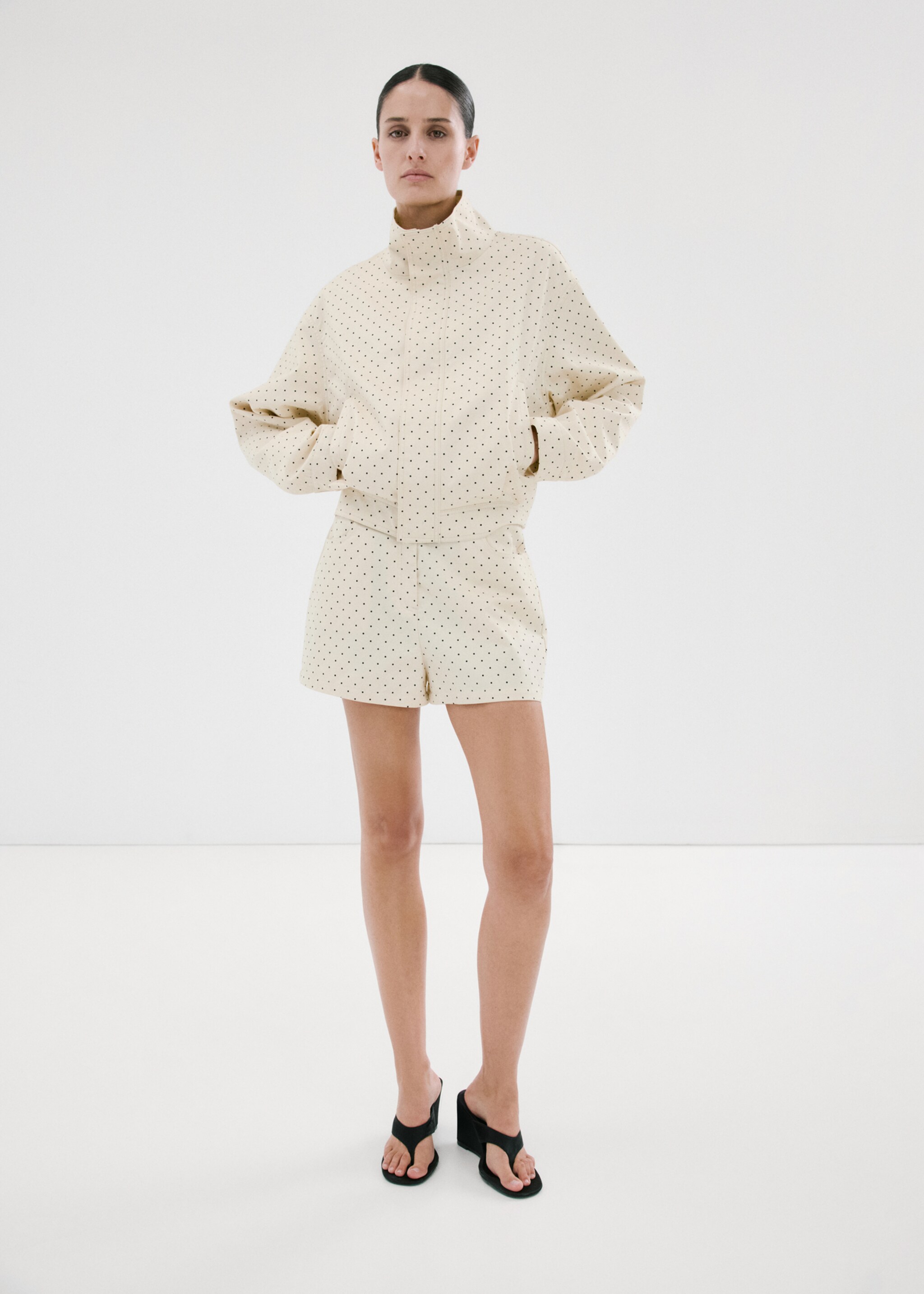 Dots bomber jacket - General plane, Ecru. Ref: 27027140-00.