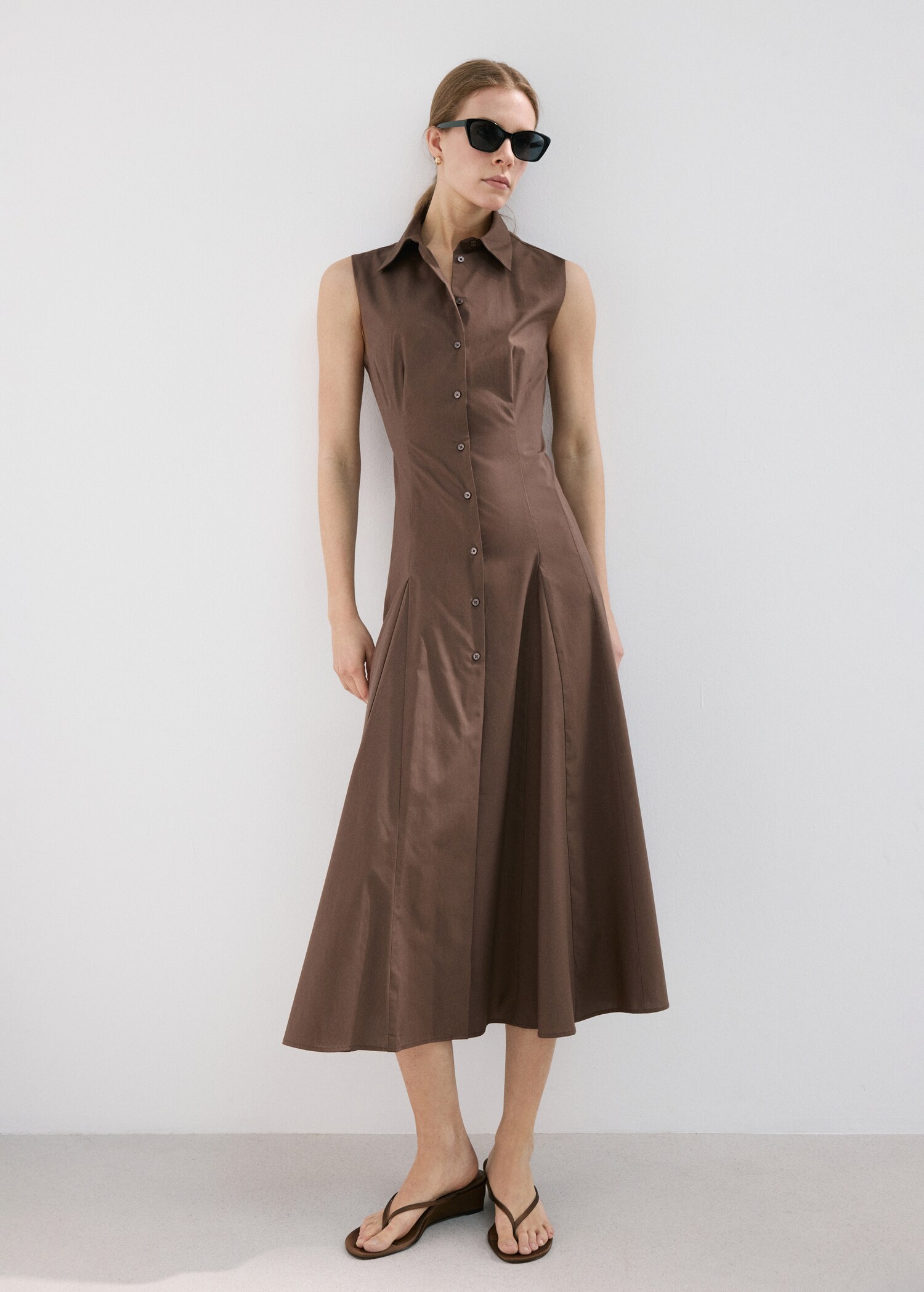Lyocell shirt dress - General plane