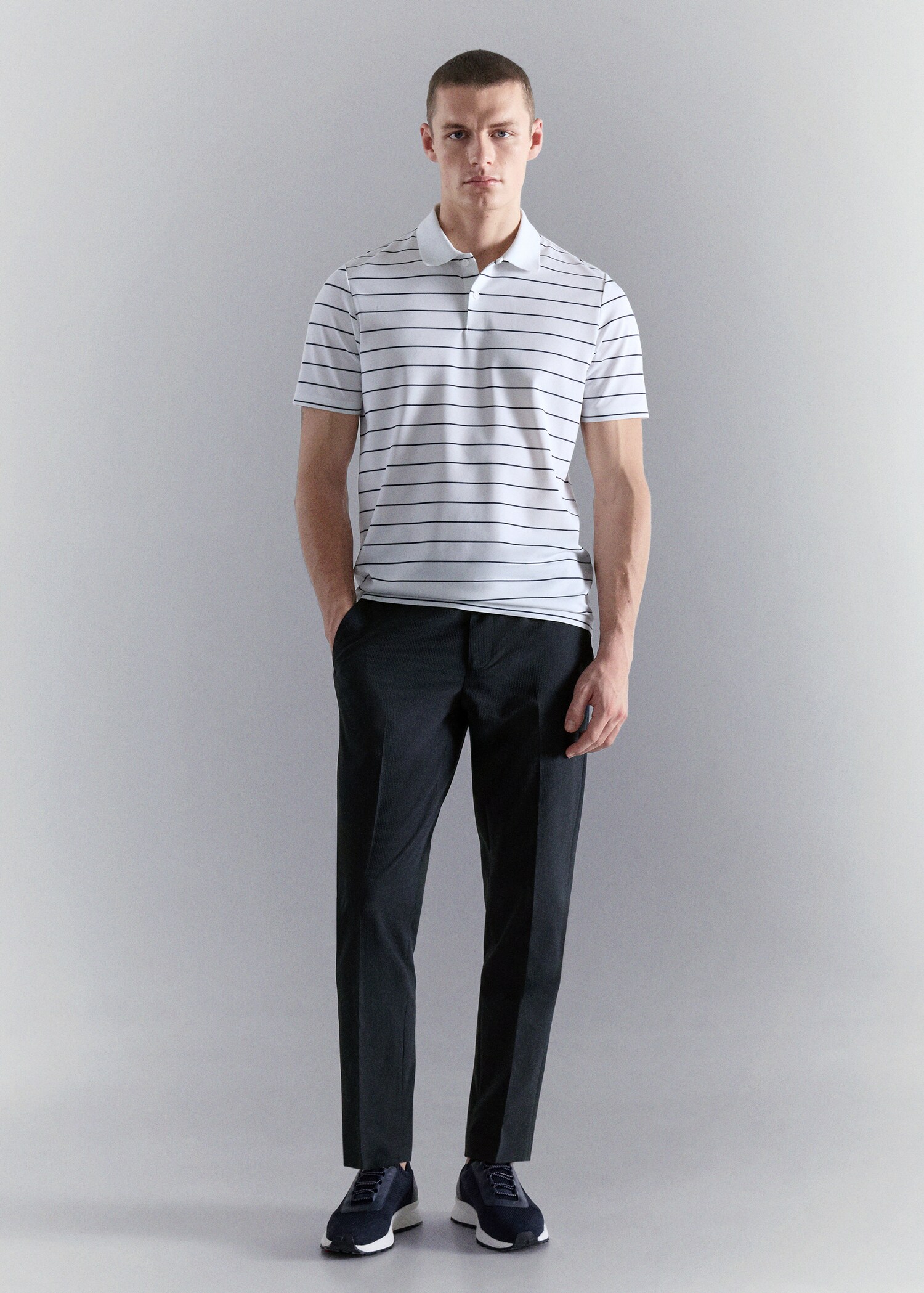 Pantalon slim-fit tissu comfort stretch - Plan général