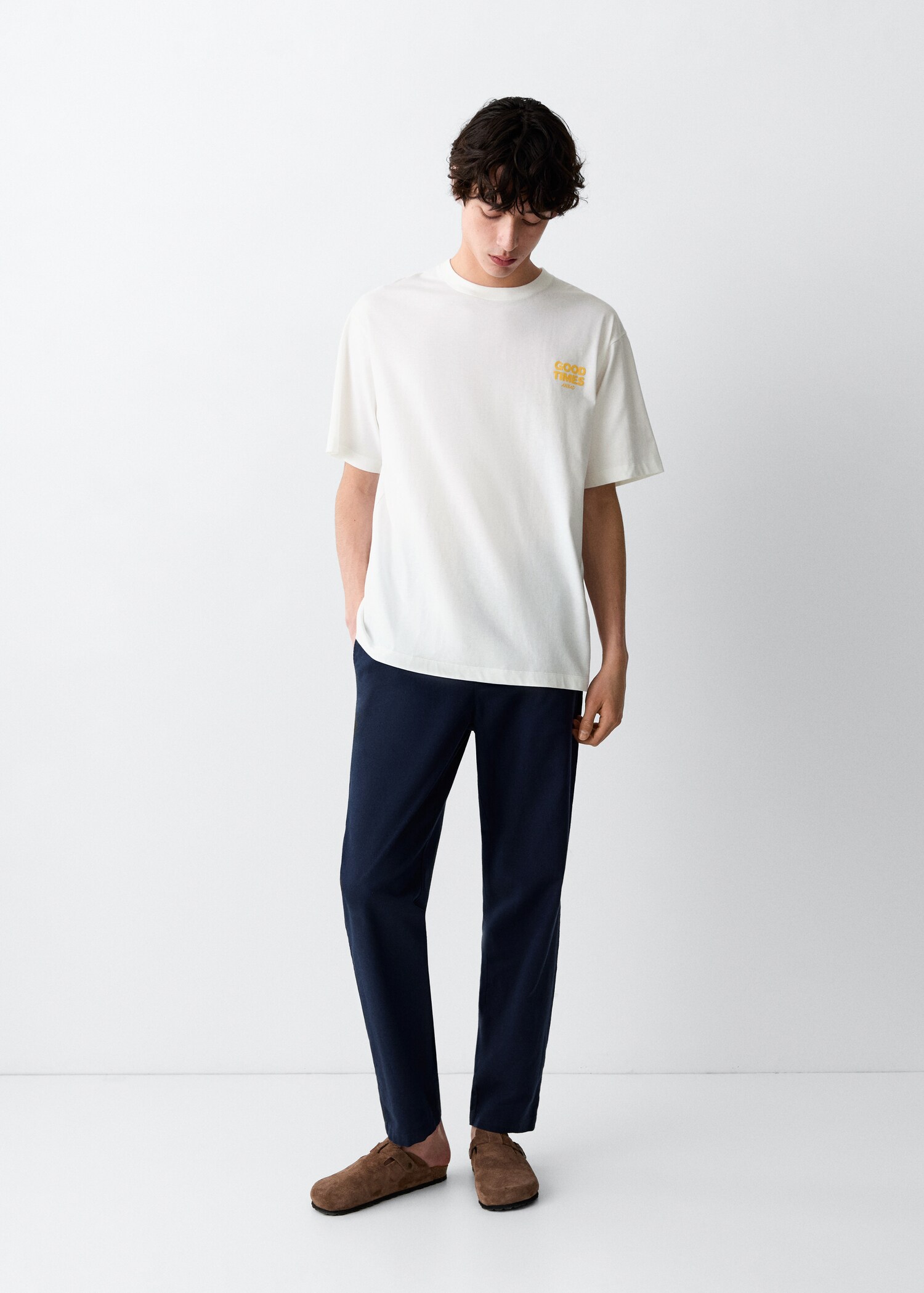 Printed cotton-blend t-shirt - General plane