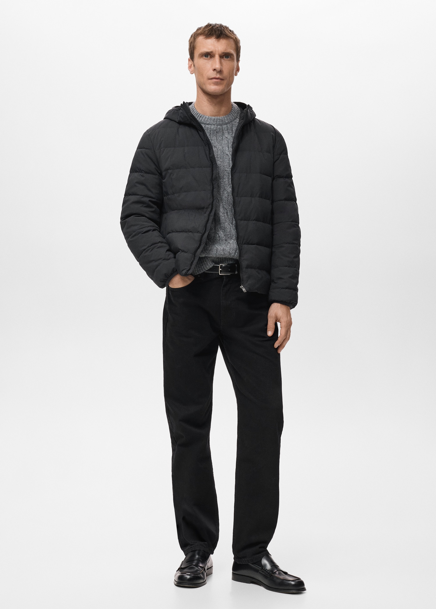 Quilted jacket with down and feather filling - General plane