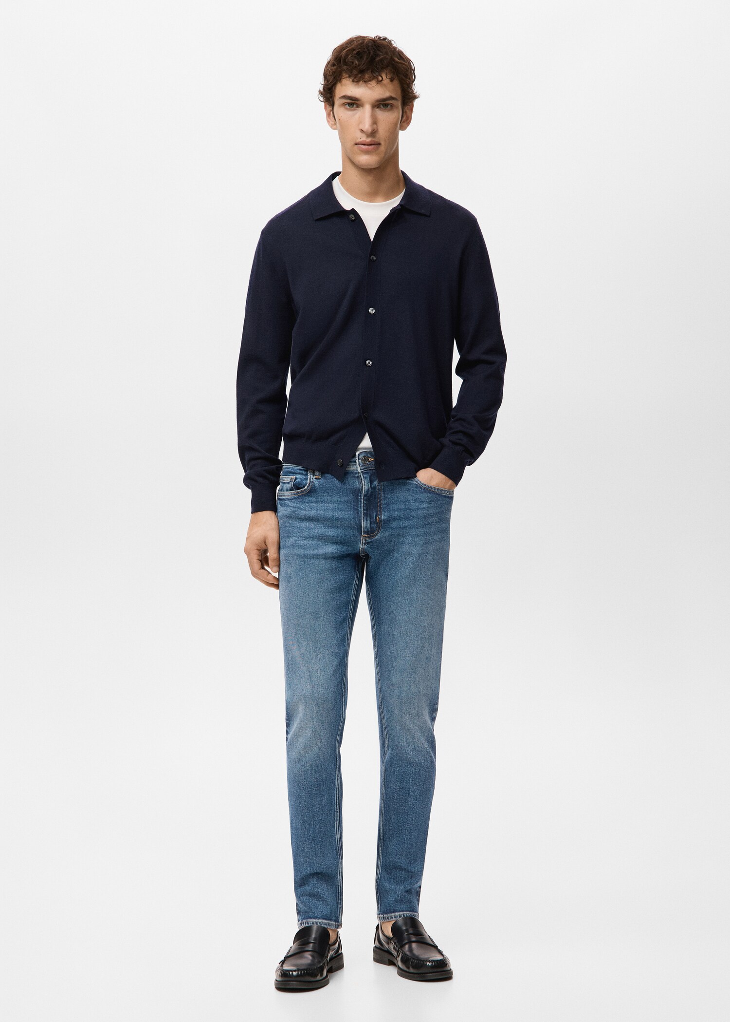 Jan slim-fit faded medium-wash Jeans - General plane