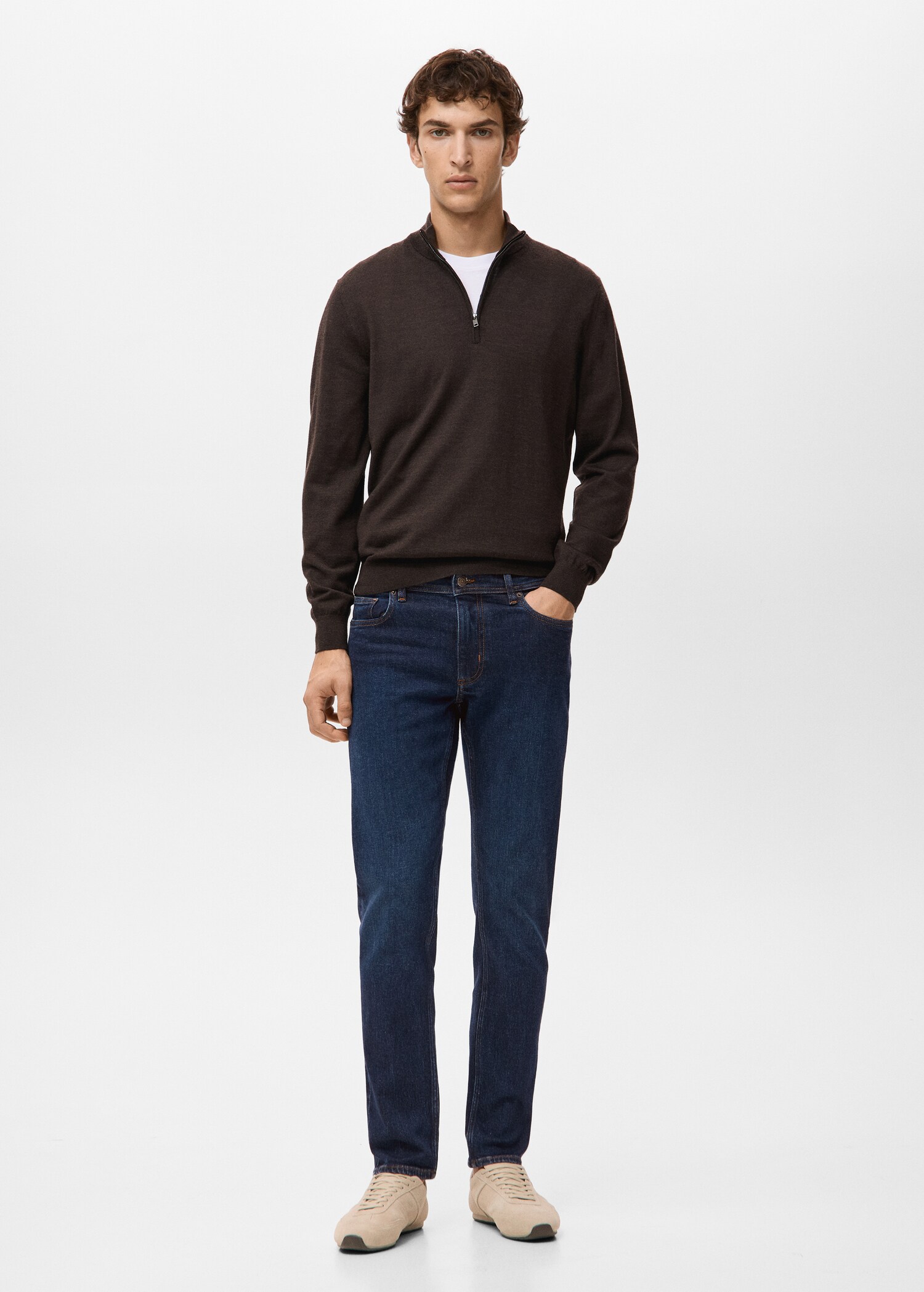 Jan slim-fit dark-wash jeans - General plane