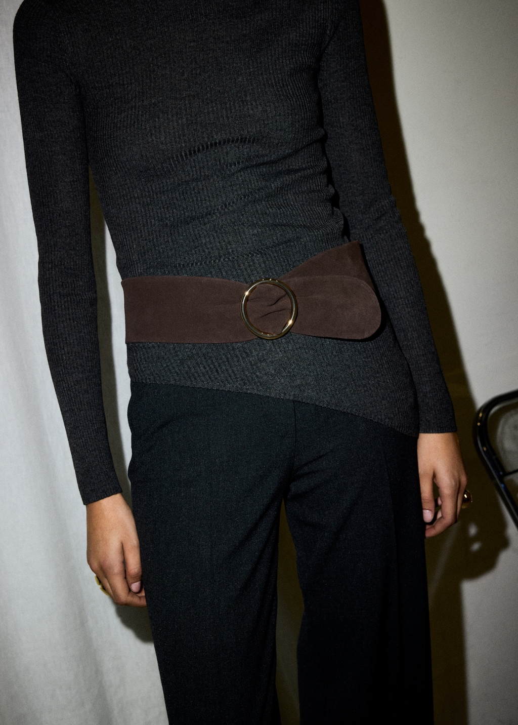 Suede obi belt
