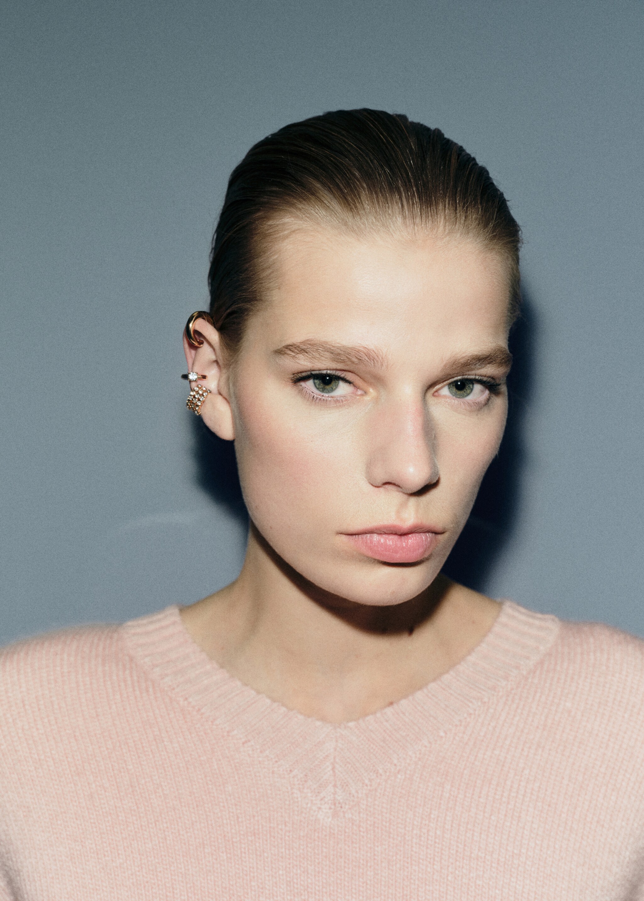 Set of ear cuff earrings - General plane, Gold. Ref: 27031224-00.