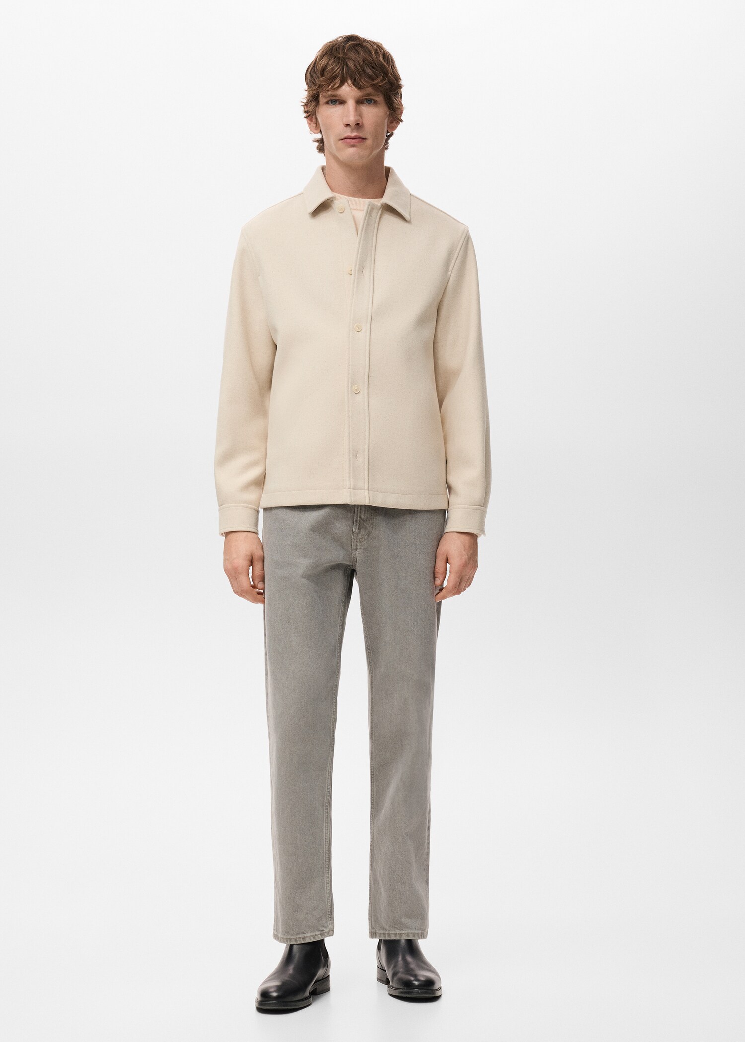 Cloth Button-Up Overshirt - General plane