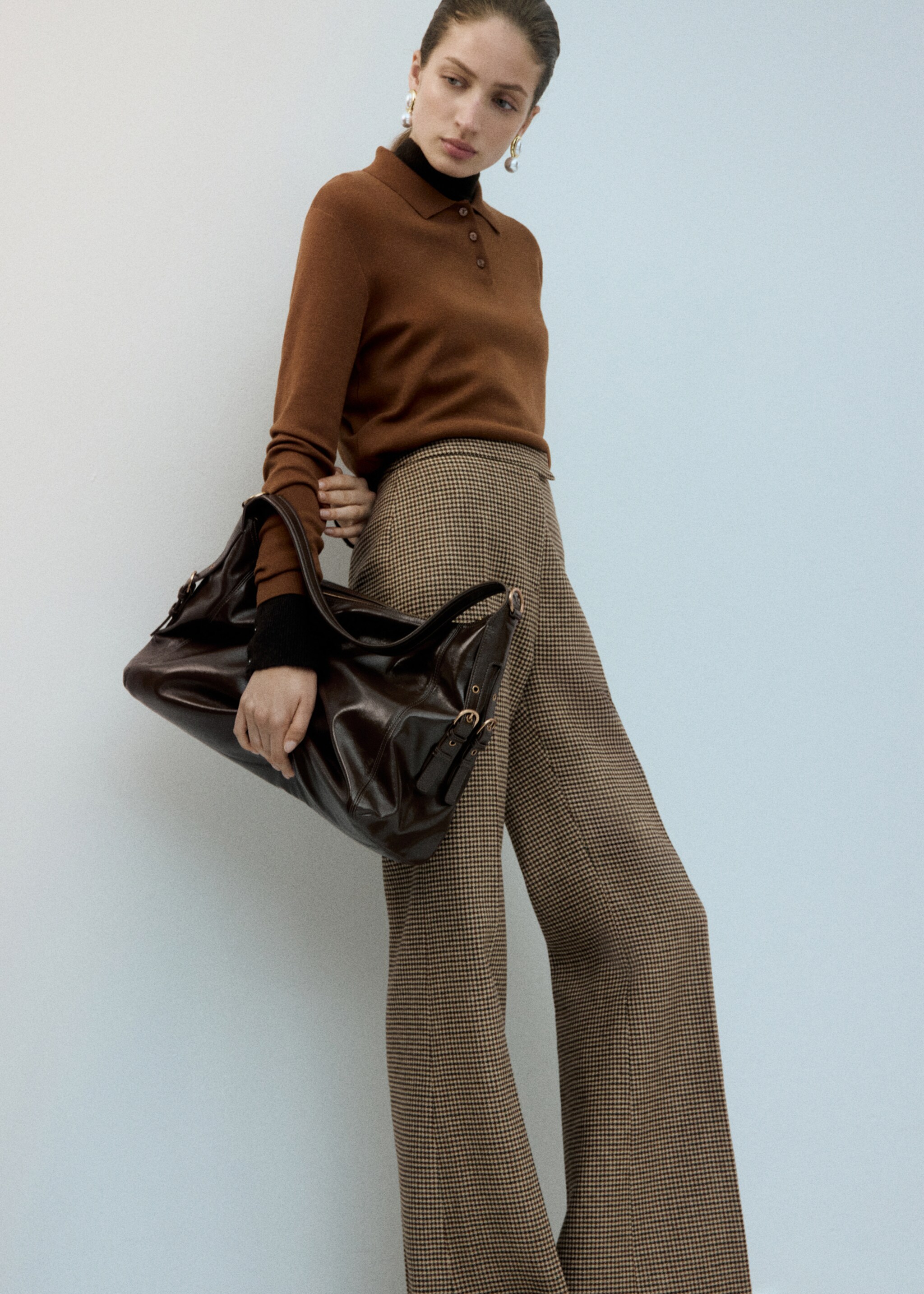 Shoulder bag with buckles detail - General plane, Khaki. Ref: 27031234-00.