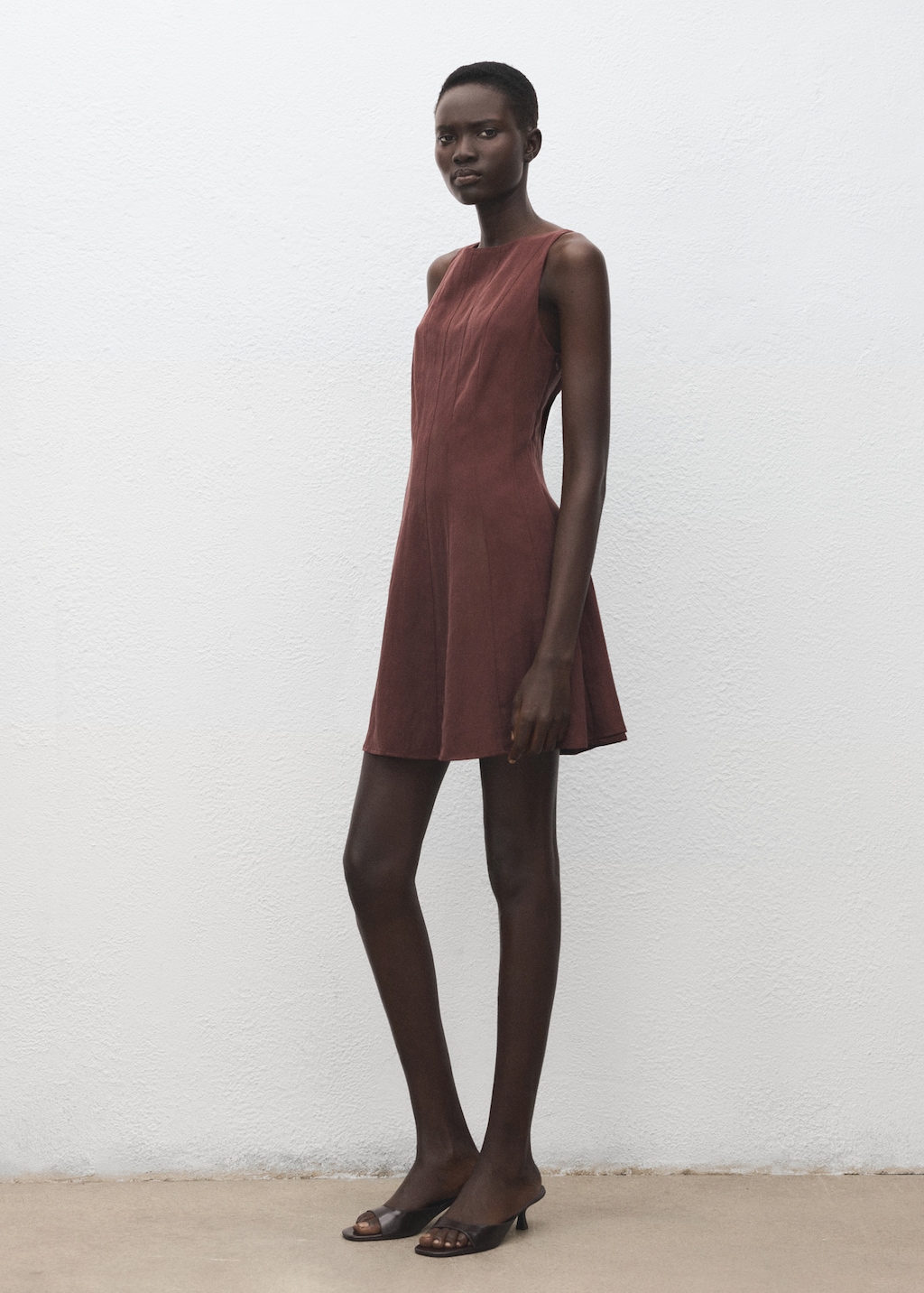 Lyocell dress with stitching - image 2