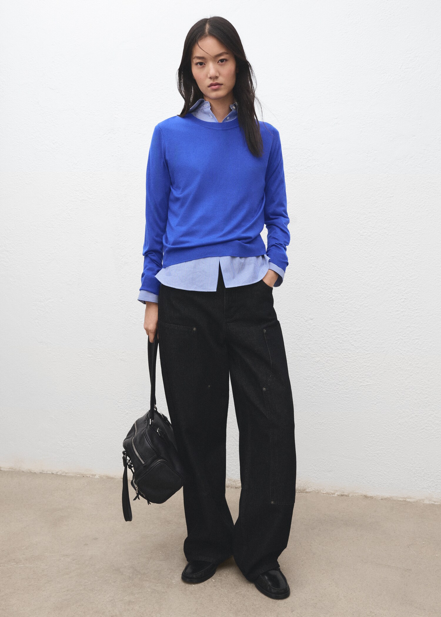 سترة برقبة عنق محبوكة ناعمة - رؤية عامة