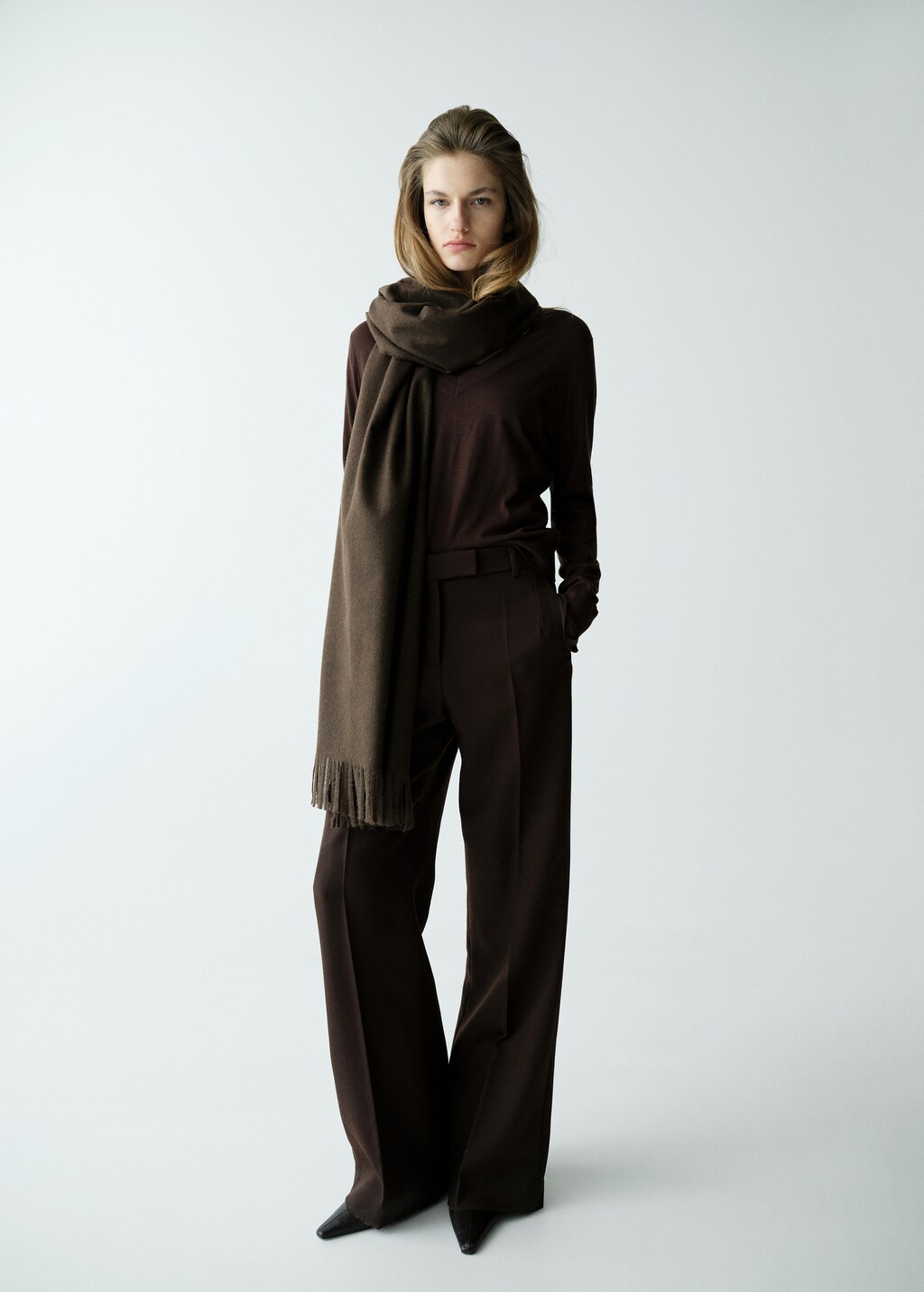 Mango V-neck knit sweater