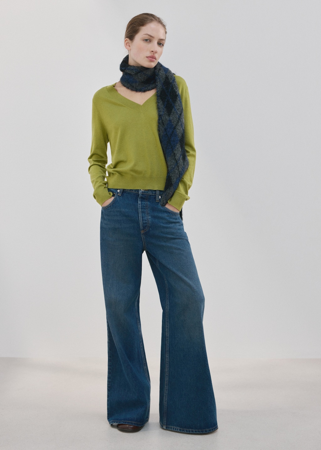 Mango V-neck knit sweater