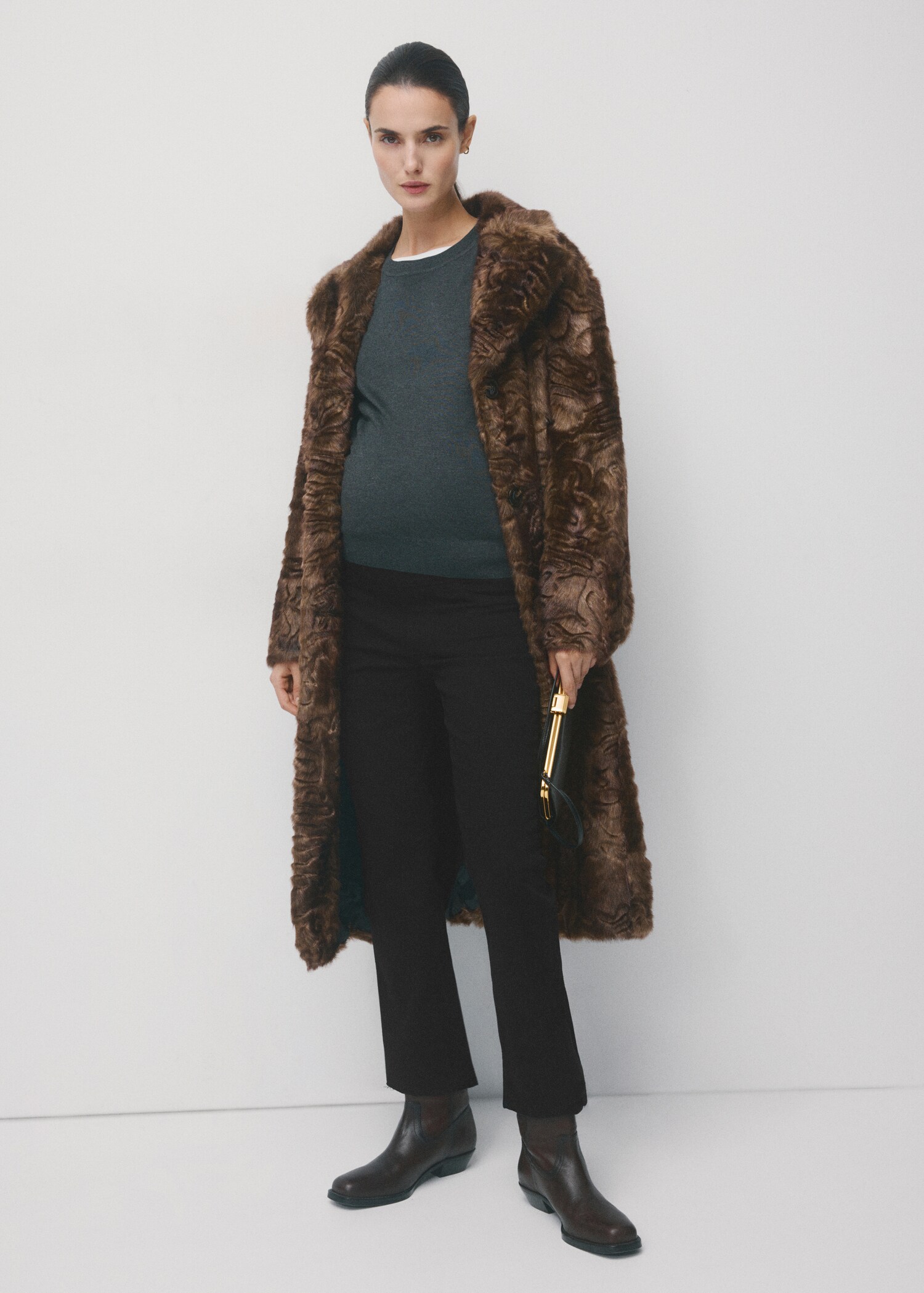 Flared cropped positiejeans - Overzichtstekening