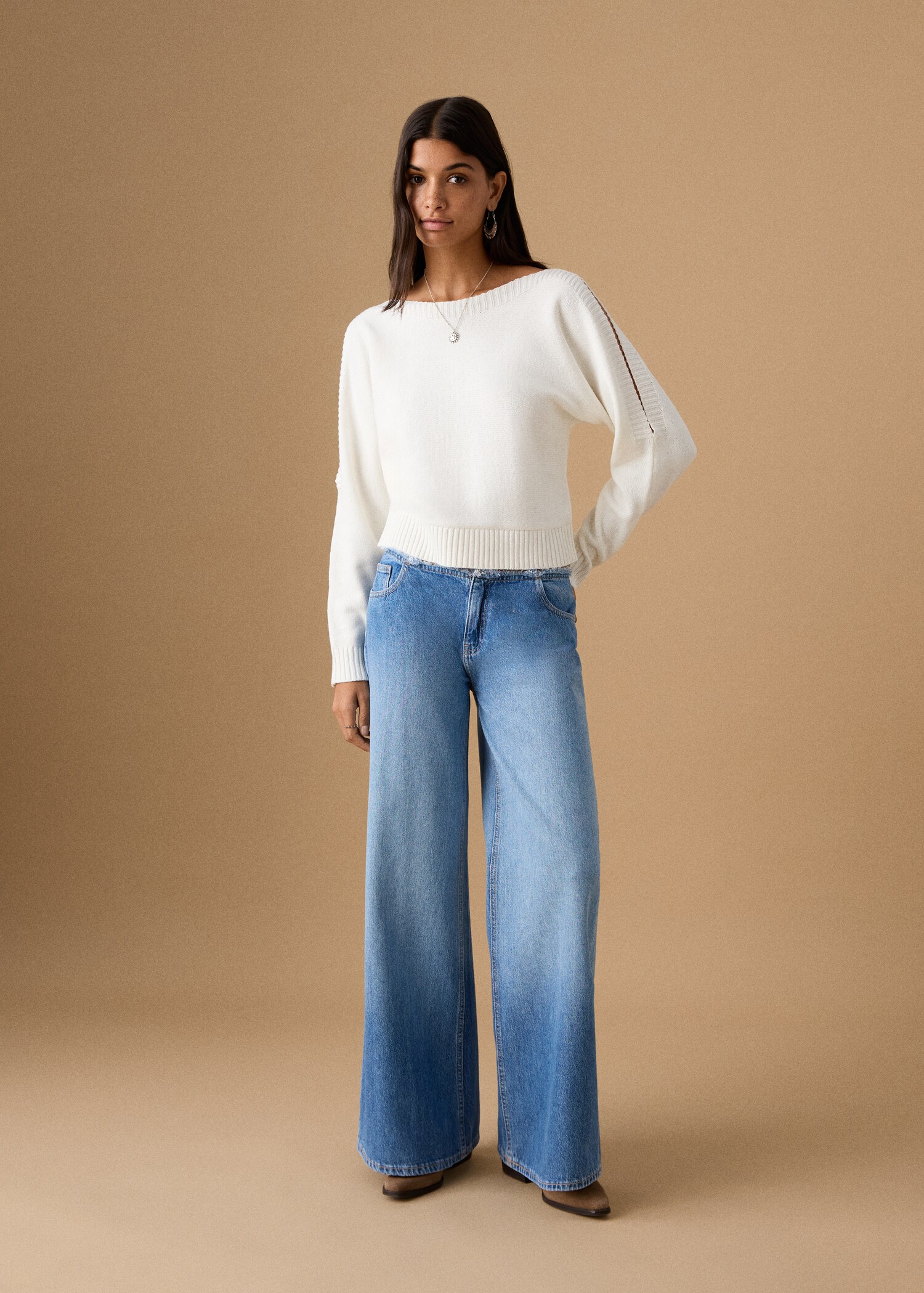 Pull en maille à découpe - Plan général