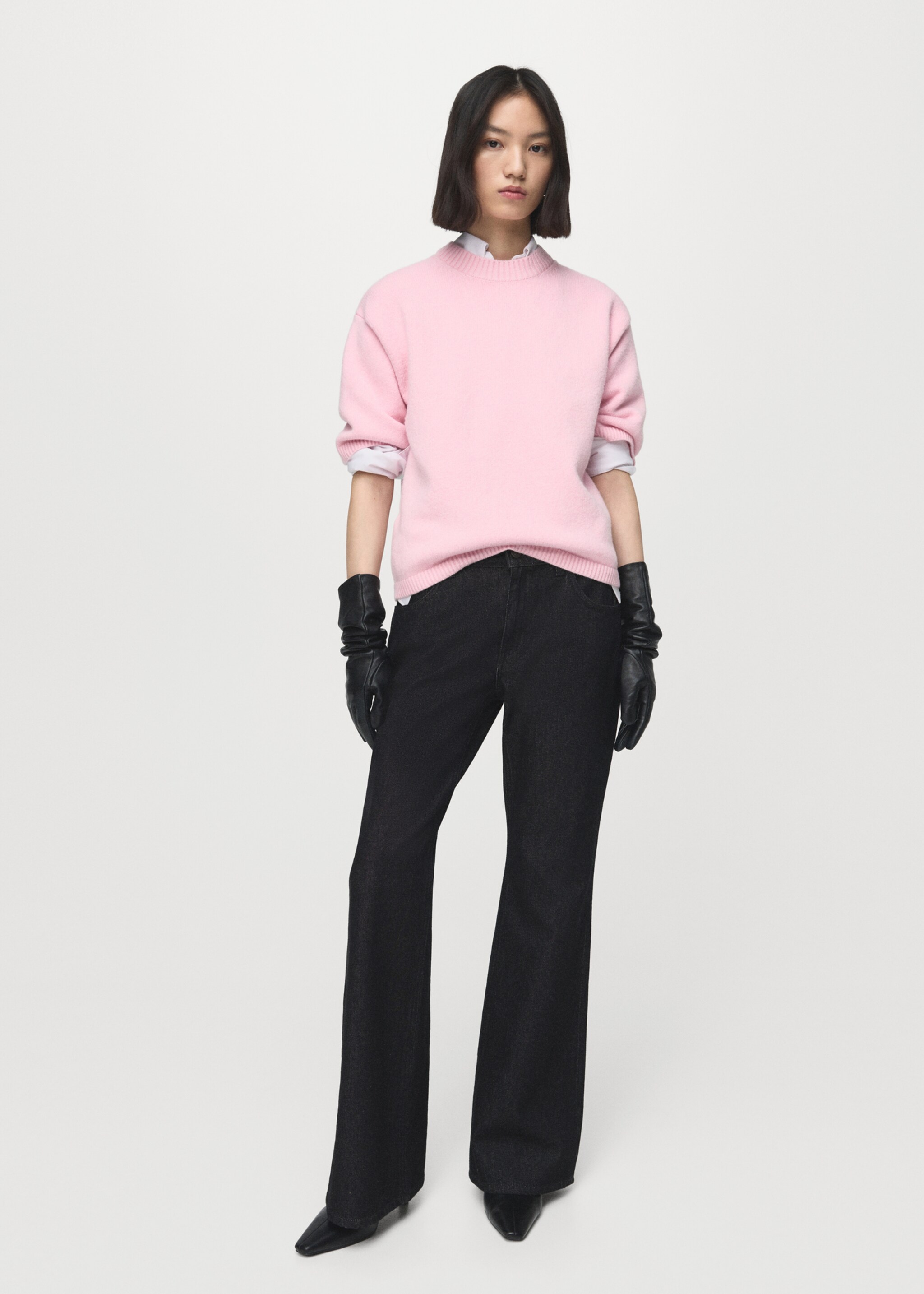 تيشيرت محبوك بأكمام قصيرة - رؤية عامة, وردي. Ref: 27031302-00.