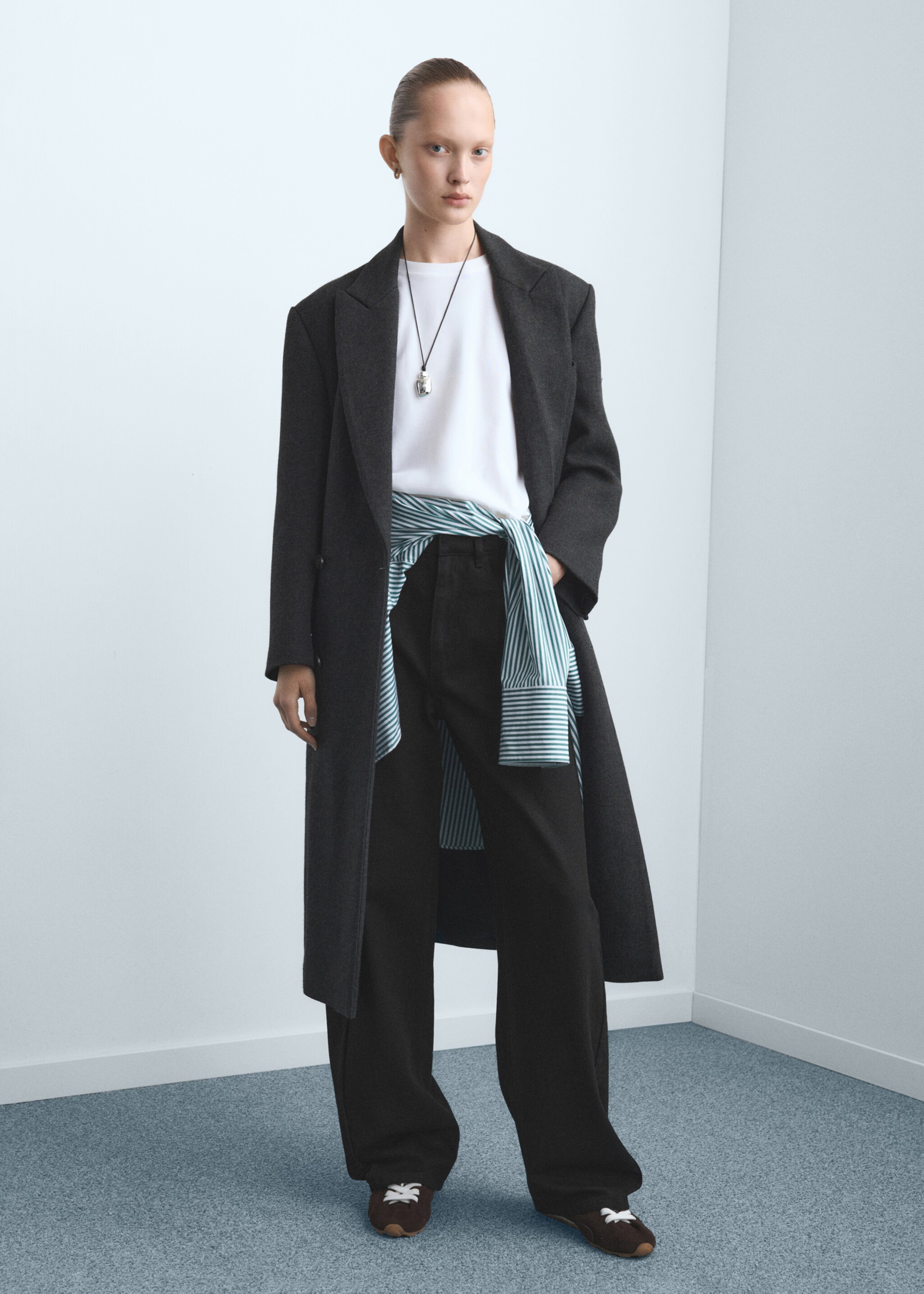 Mid-rise balloon jeans - General plane, Black denim. Ref: 27031315-00.